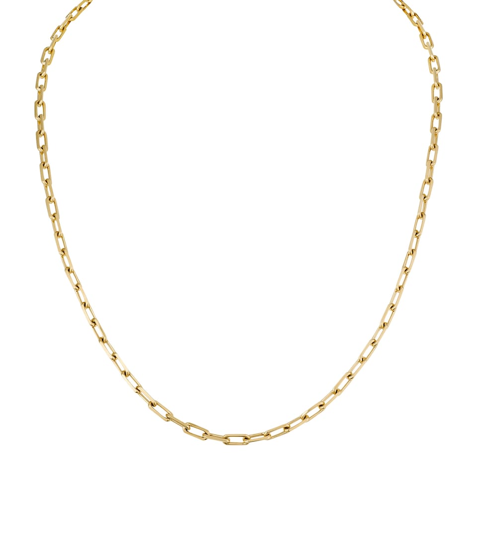 Small Yellow Gold Santos de Cartier Chain Necklace