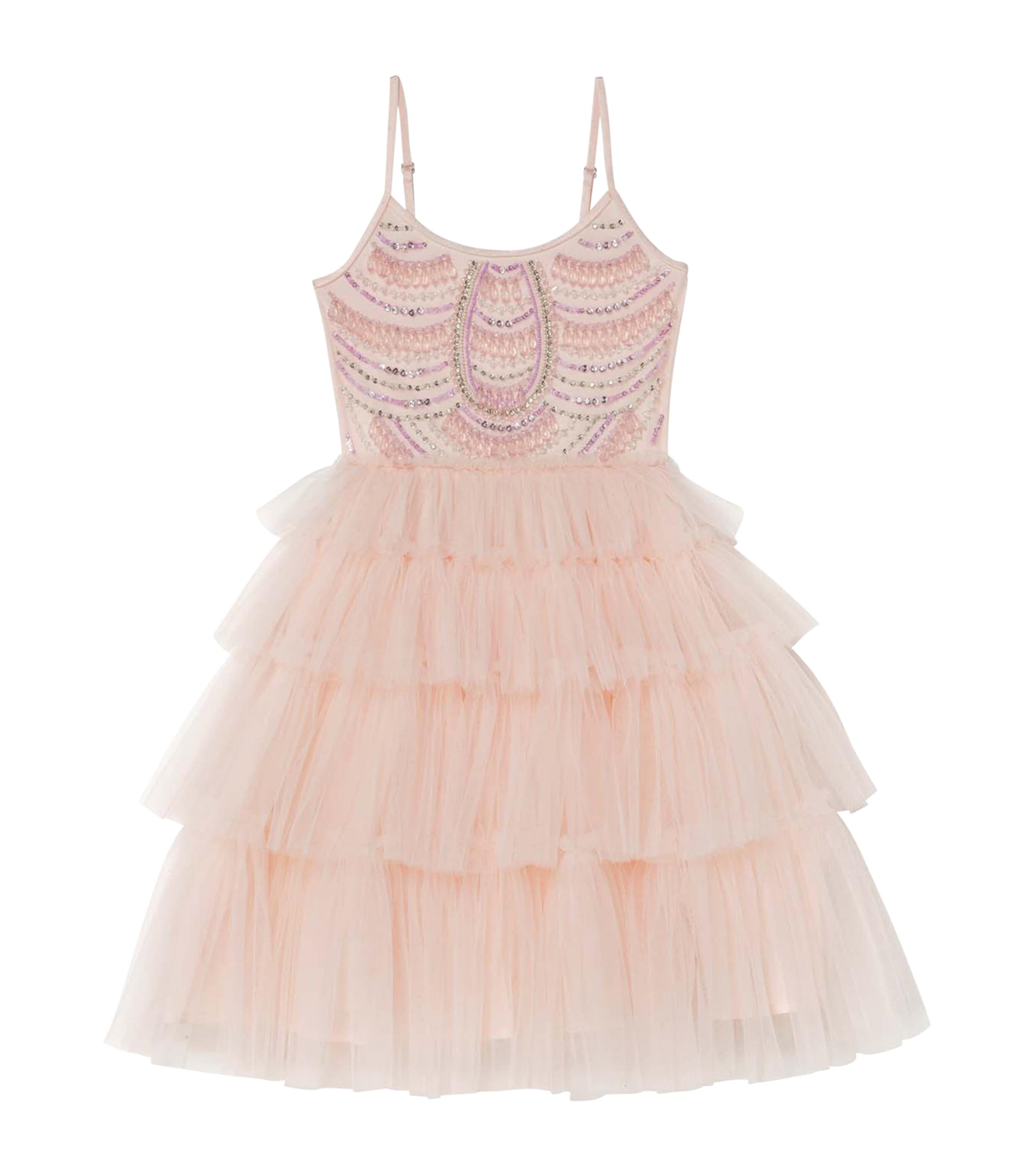 Tutu Du Monde Tiered Blushing Horizon Dress (3-14 Years) Pearl