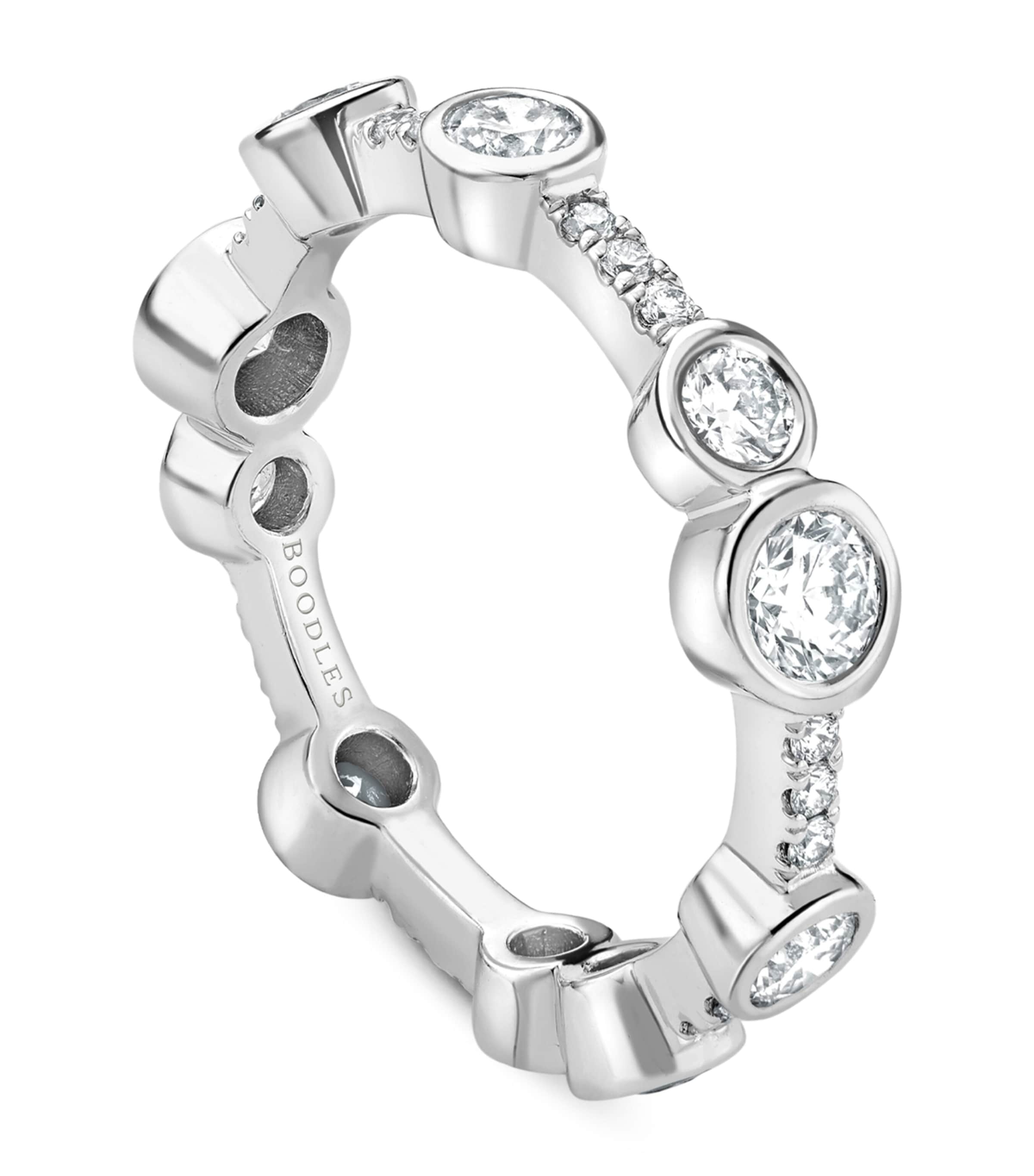 Boodles Platinum and Diamond Waterfall Ring Platinum