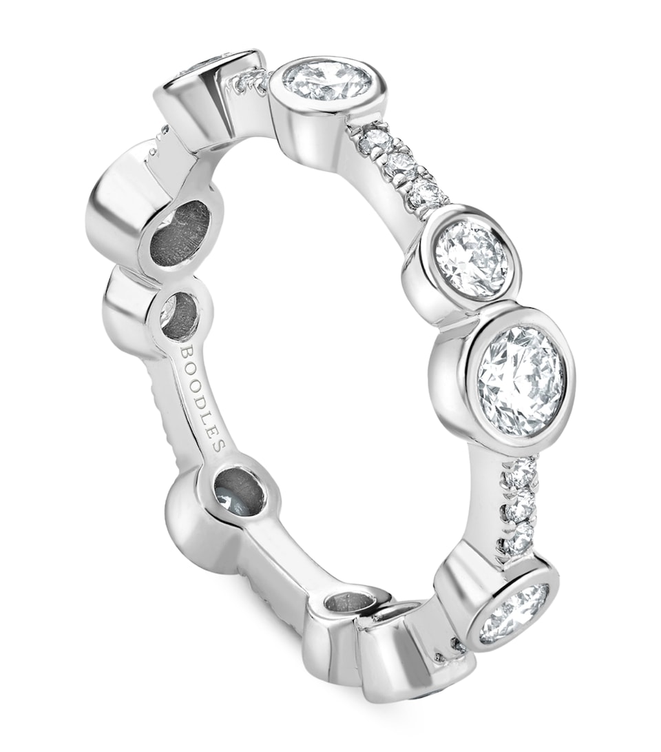Boodles Platinum and Diamond Waterfall Ring Platinum