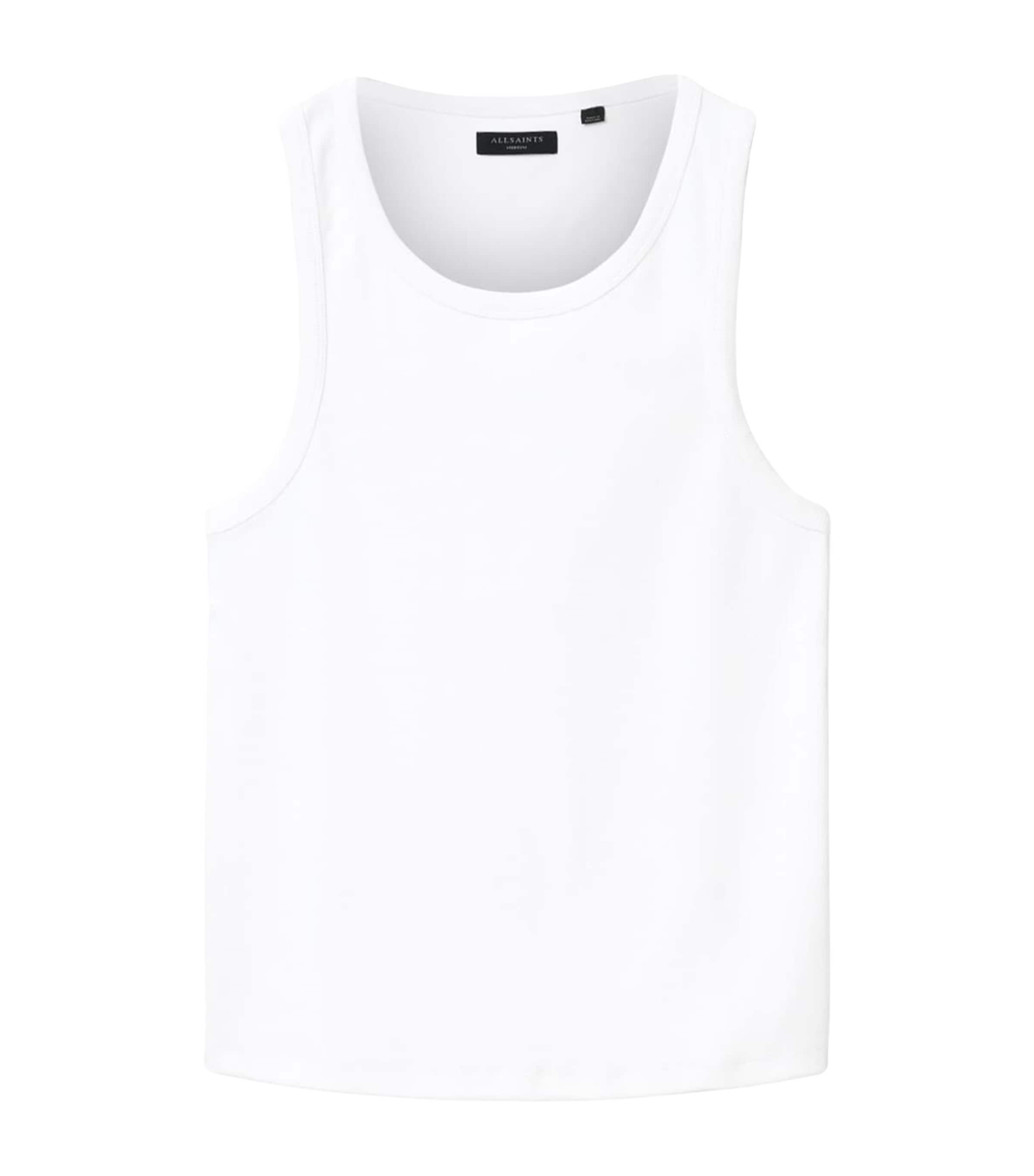 AllSaints Mens Organic Cotton Axel Vest Optic White