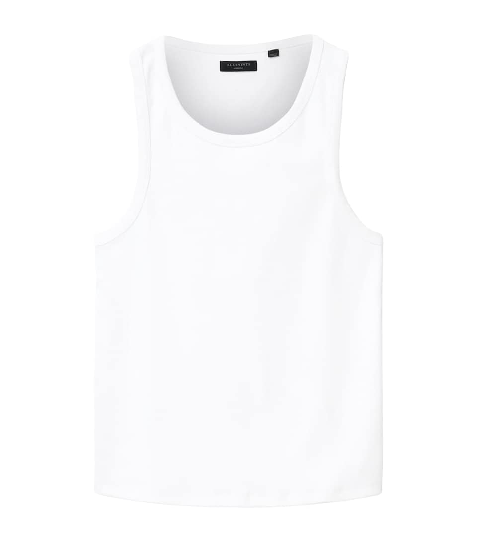AllSaints Mens Organic Cotton Axel Vest Optic White