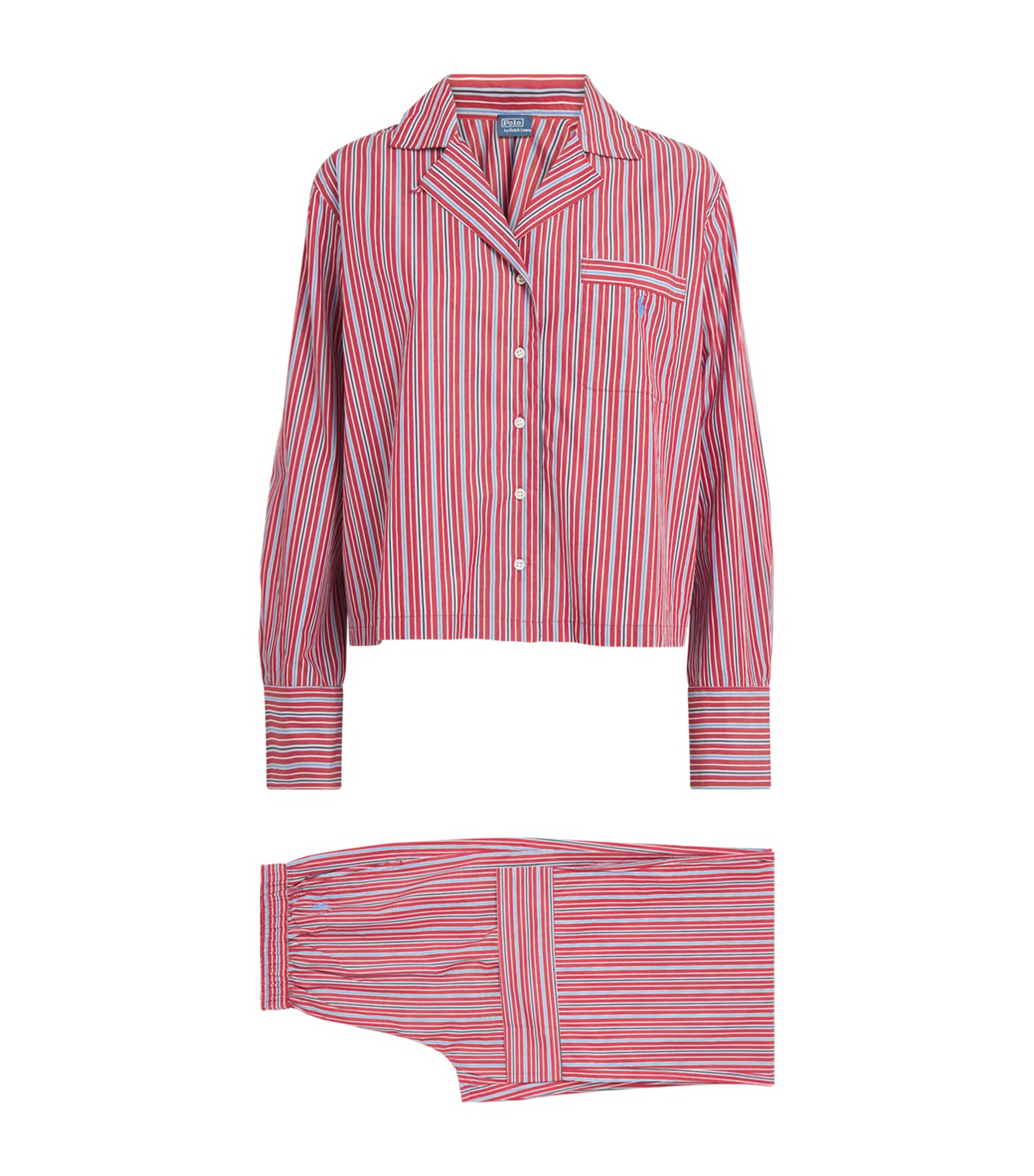 Polo Ralph Lauren Womens Cotton Stripe Pyjama Set Club Stripe