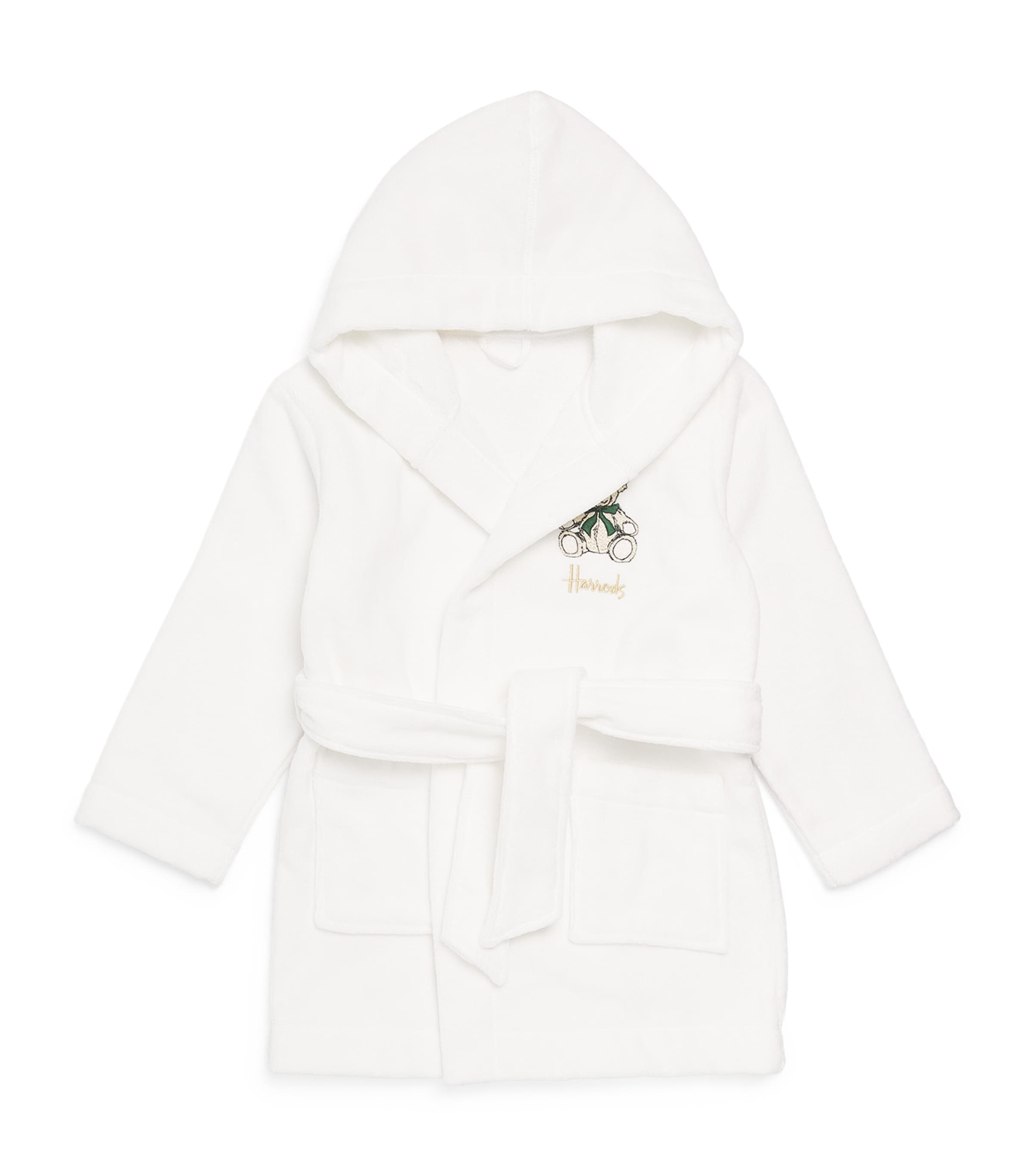 Harrods Cotton Henry Bear Bathrobe (24 Months - 12 Years) Ivory