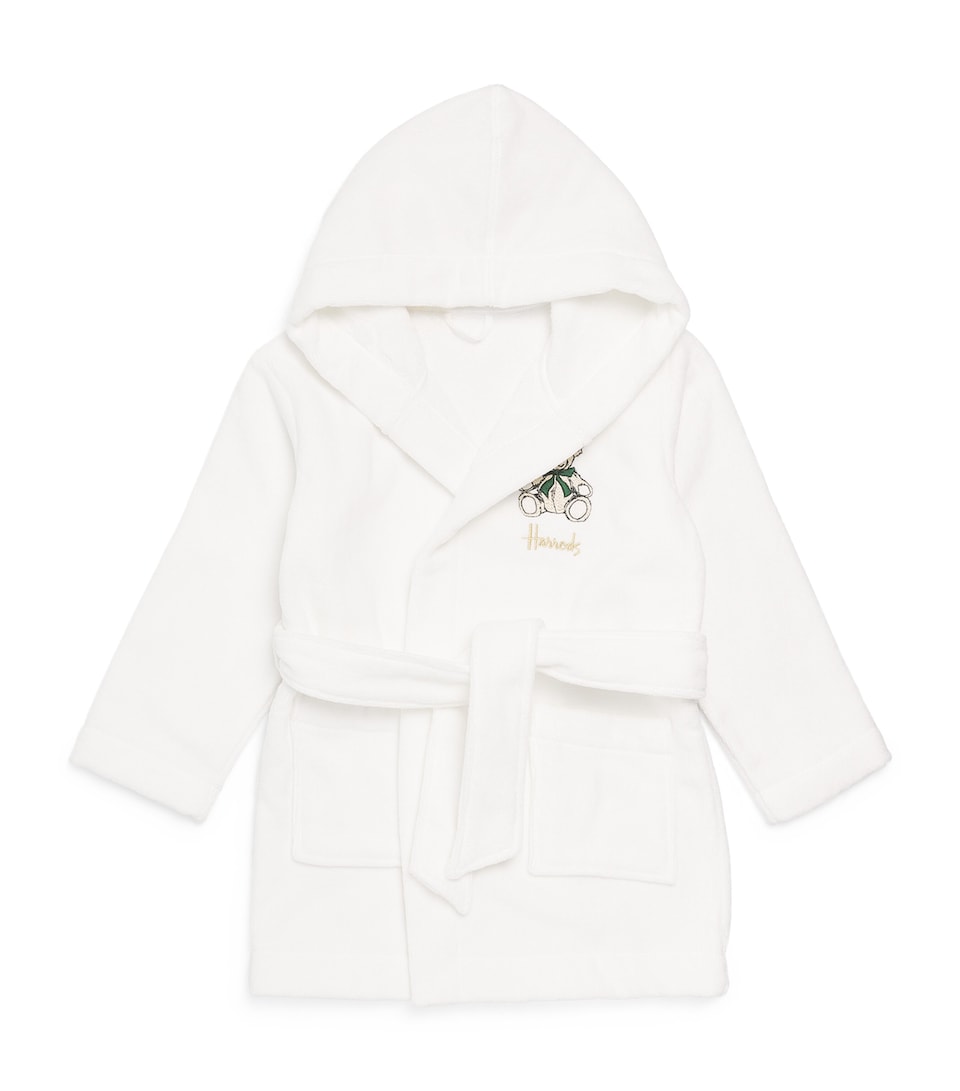Harrods Cotton Henry Bear Bathrobe (2-12 Years) Ivory