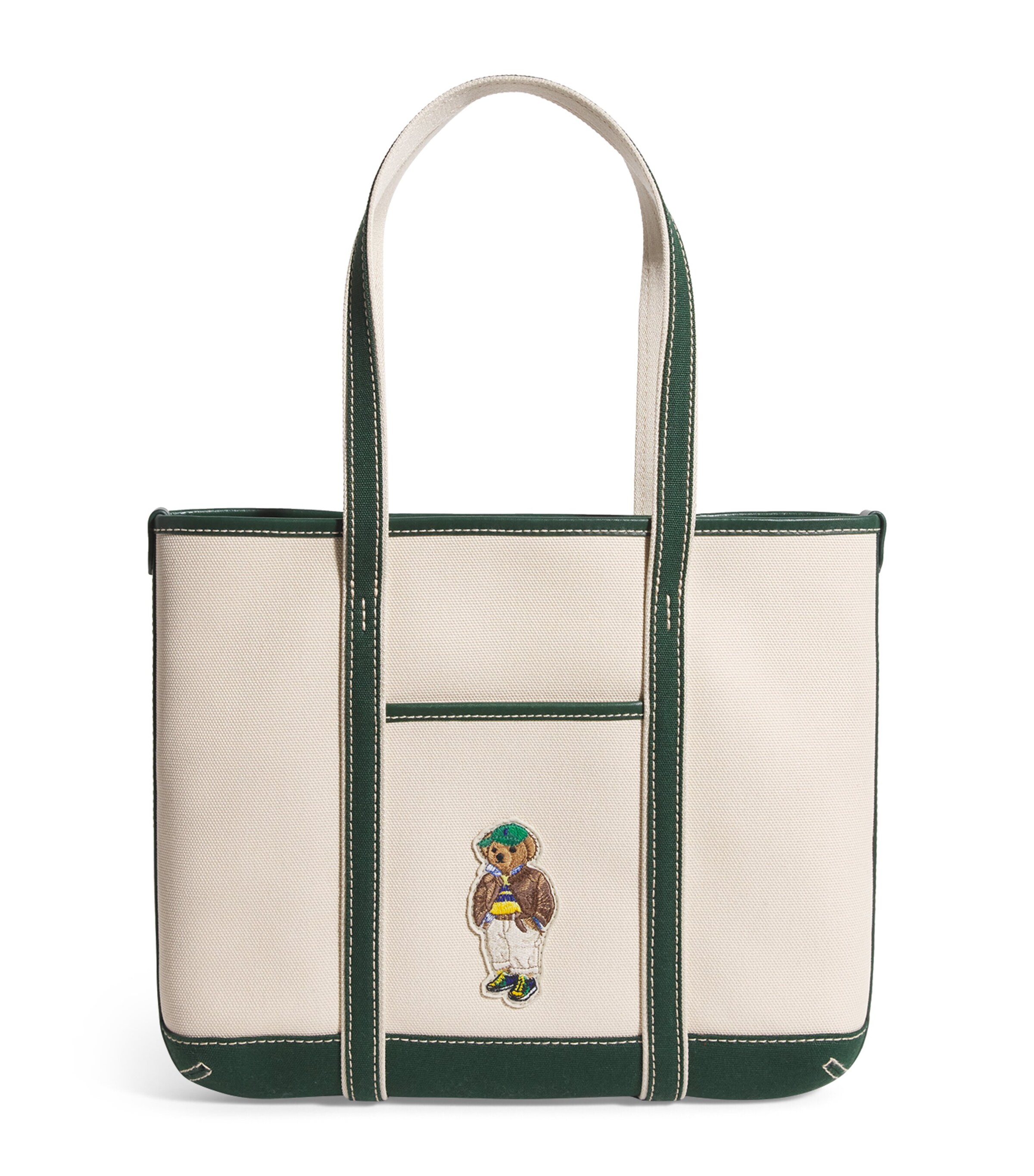 Medium Canvas Polo Bear Tote Bag