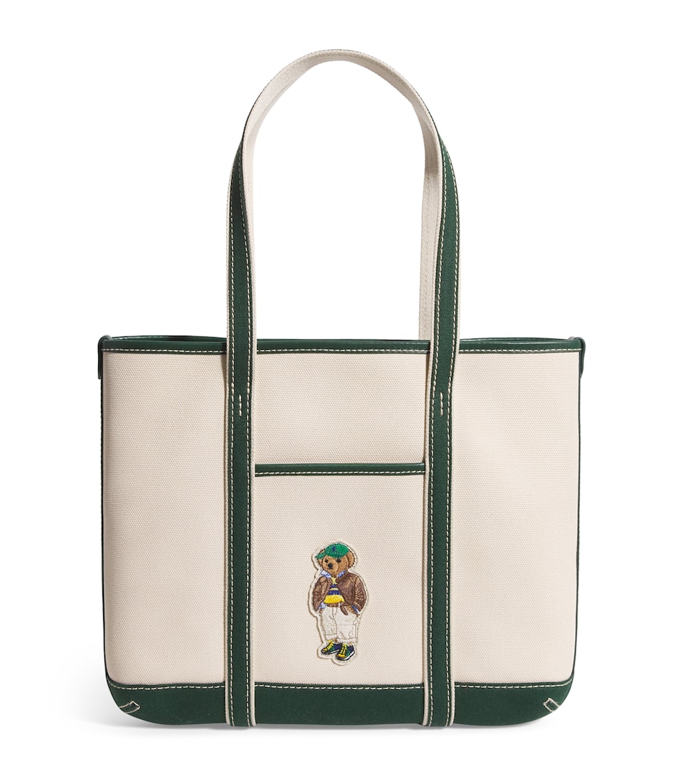 Medium Canvas Polo Bear Tote Bag