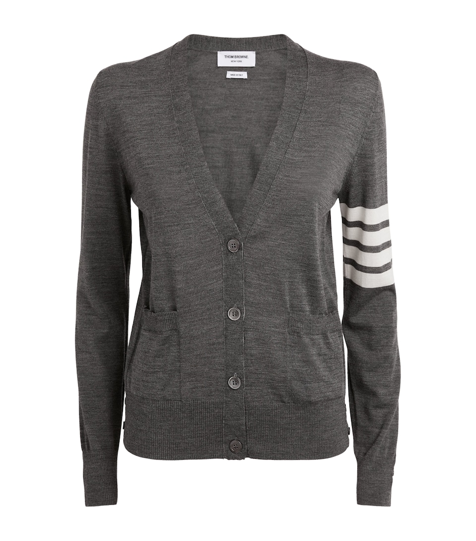 Wool Relaxed 4-Bar Cardigan