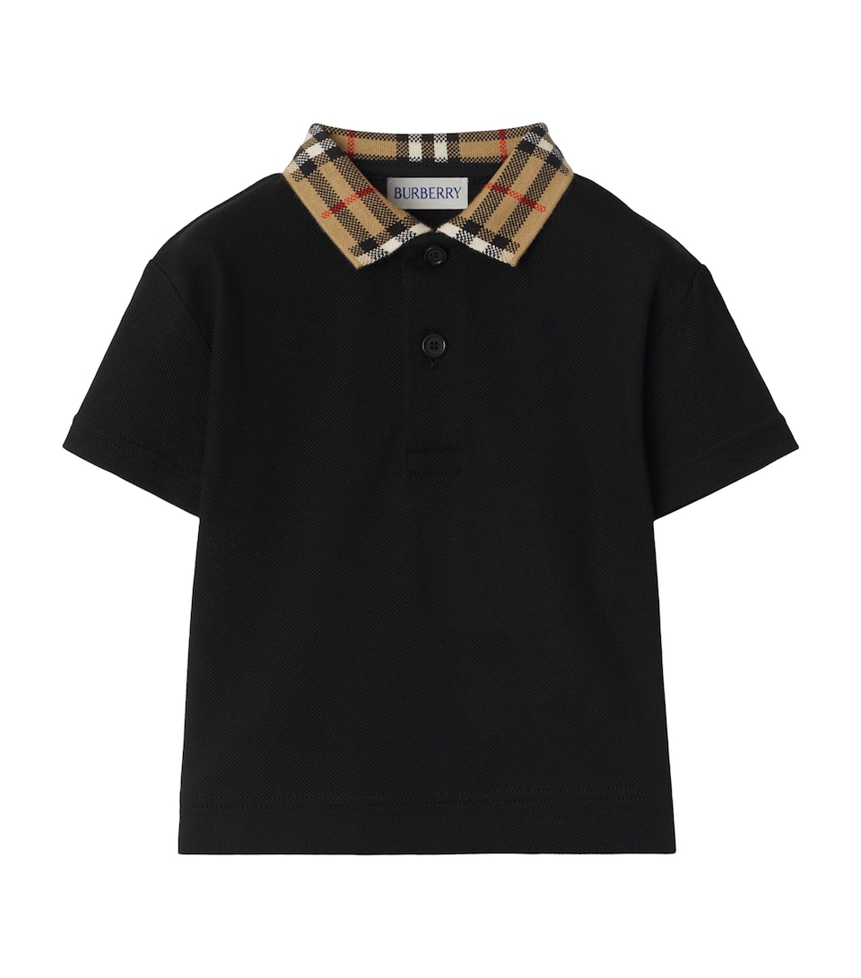 Cotton Check-Collar Polo Shirt (6-24 Months)