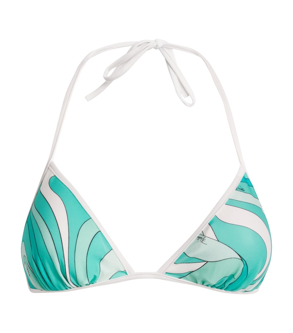 Marmo Print Bikini Top