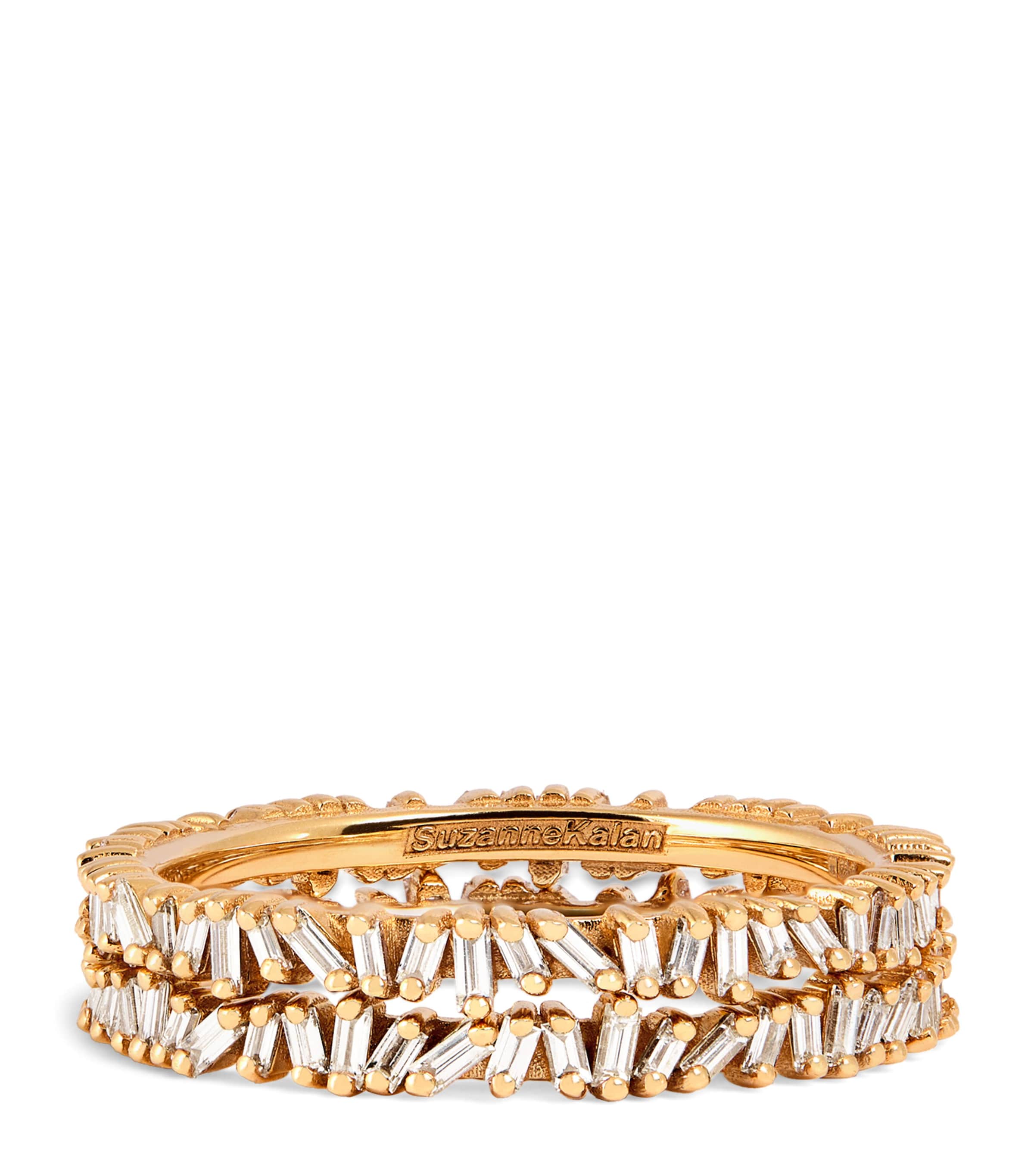 Yellow Gold and Diamond Tech Ring Jackets  (Size 8.5)