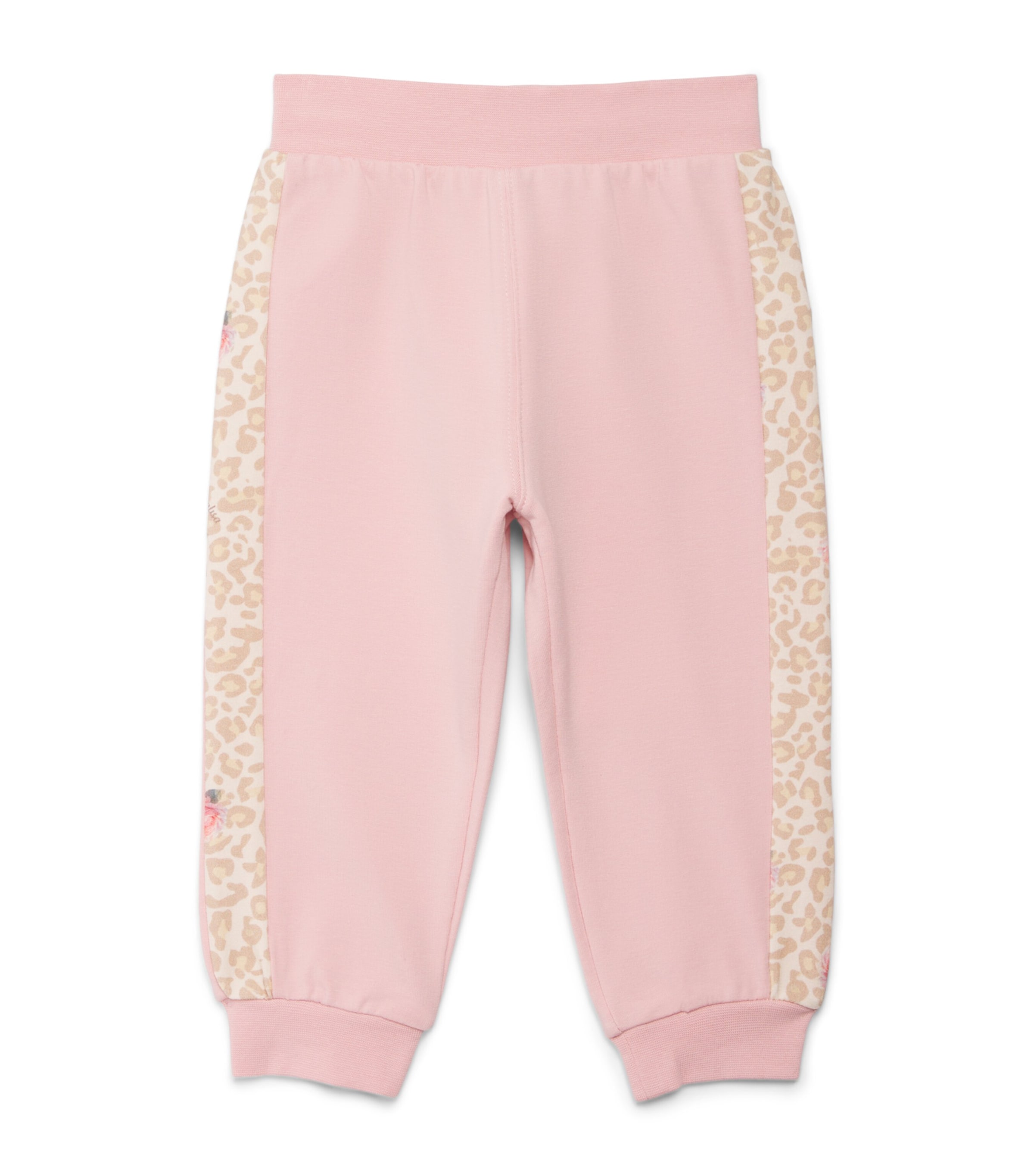 Monnalisa Stretch-Cotton Leopard Sweatpants (3-24 Months) Lotus