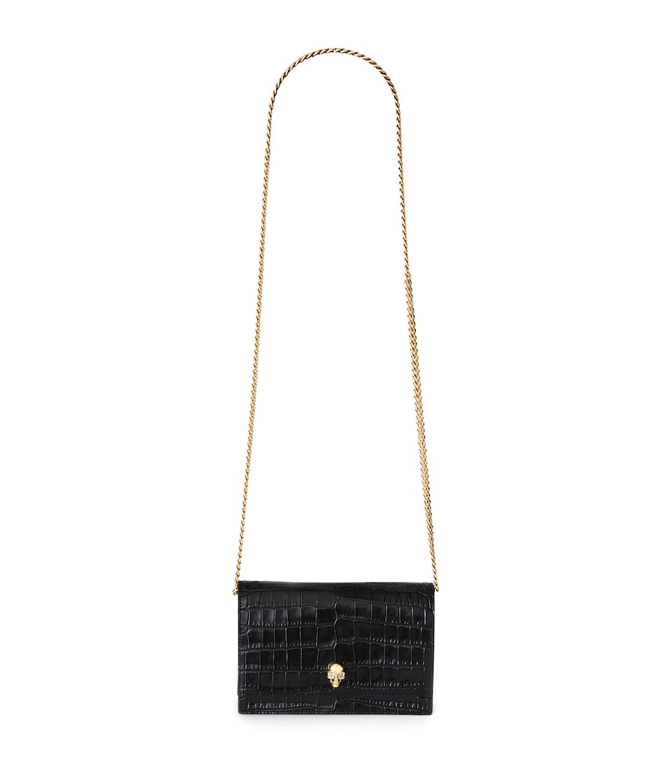 Leather Skull Cross-Body Bag