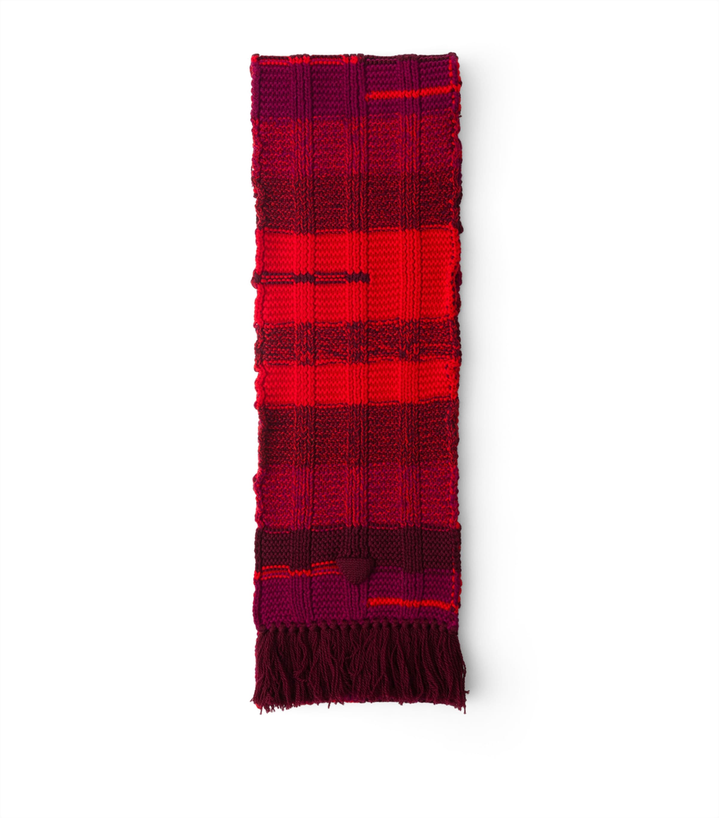 Prada Wool Stripe Scarf Burgundy