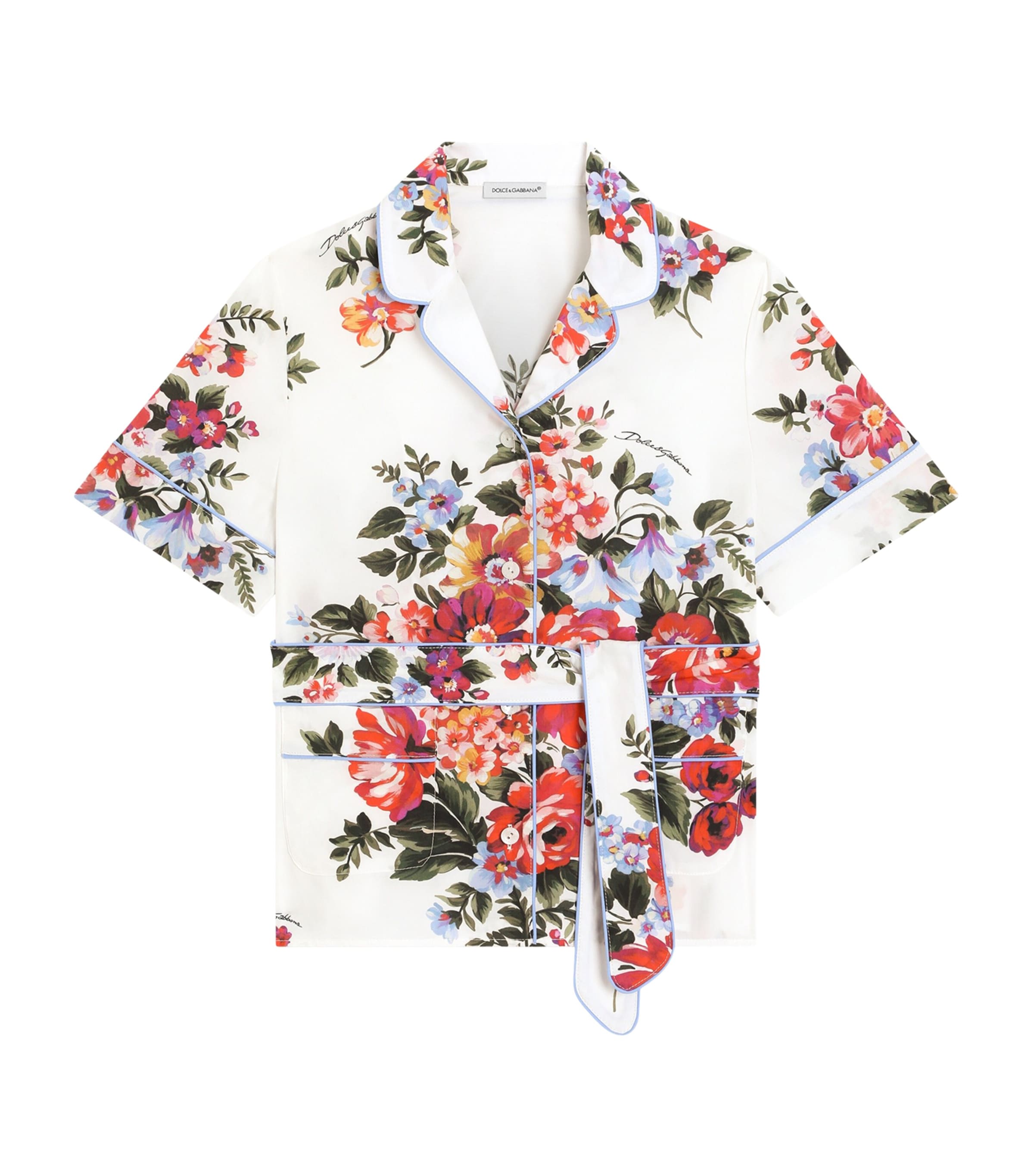 Dolce&Gabbana Kids Cotton Bouquet Print Shirt (8-12+ Years) Mazz.fiori F.b