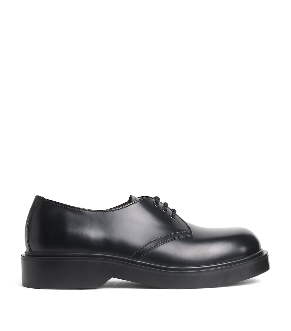 Sandro Paris Leather Derby Shoes Black