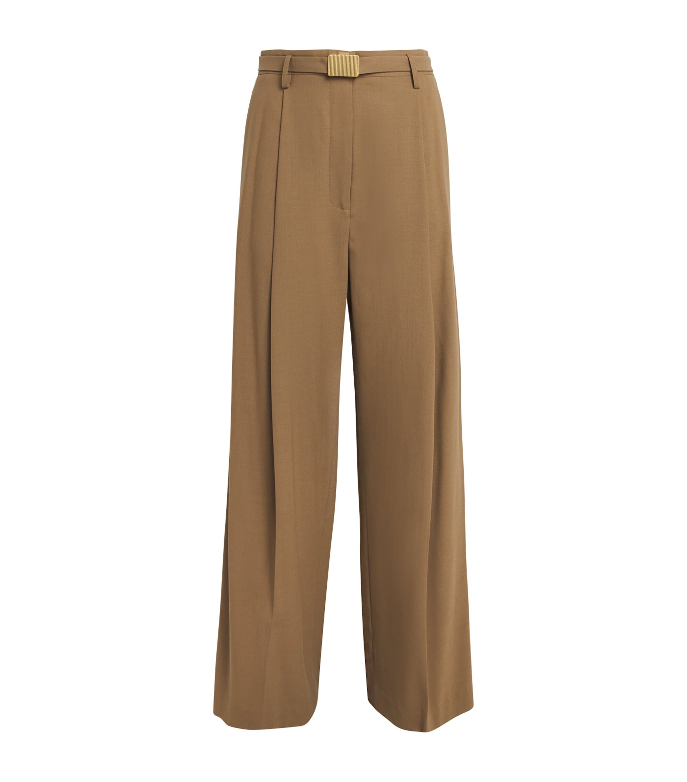 Weekend Max Mara Cotton Wide-Leg Nebbie Tailored Trousers