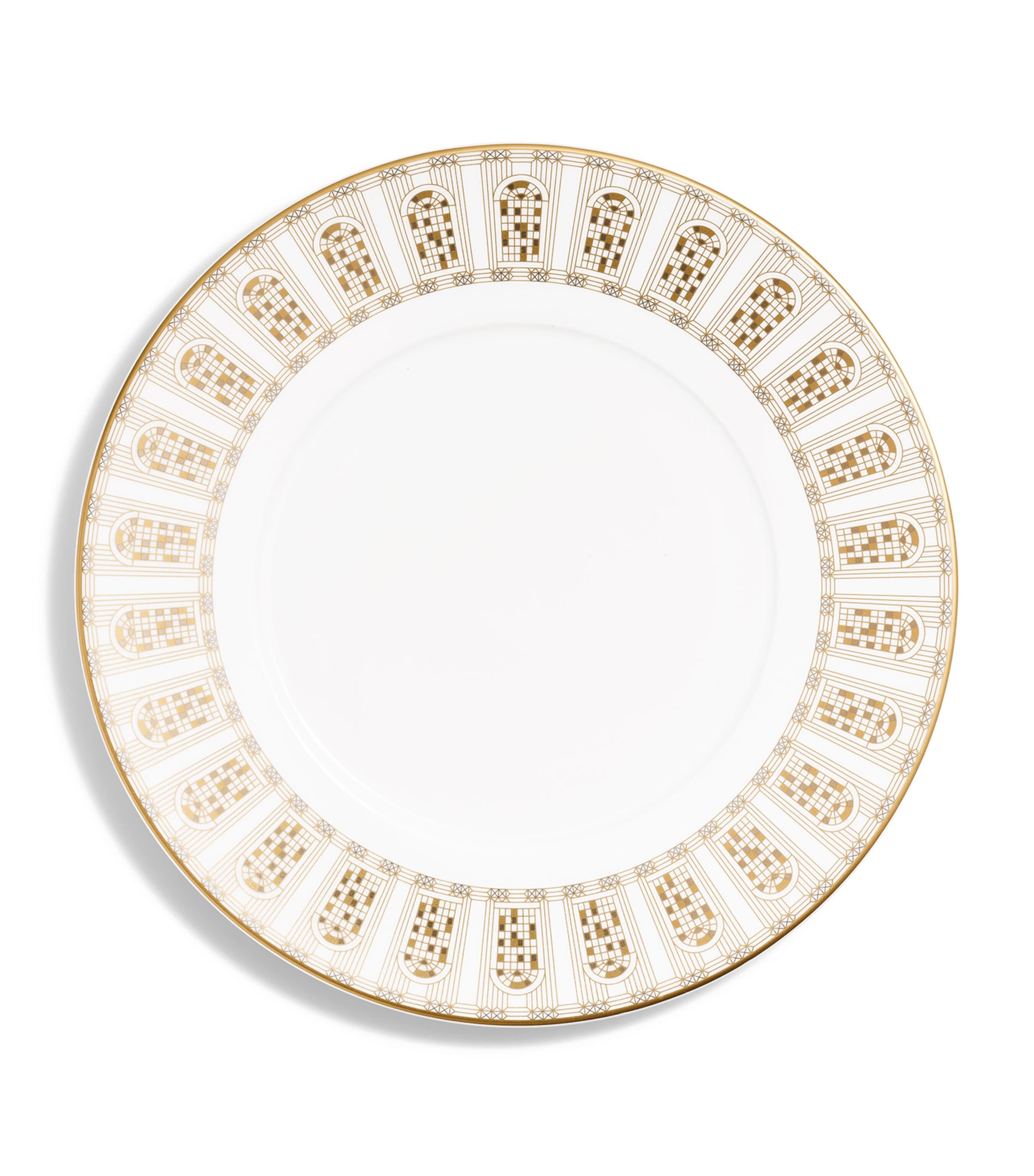 Baccarat Set of 2 Arcadia Gold Dessert Plates (21cm) Clear