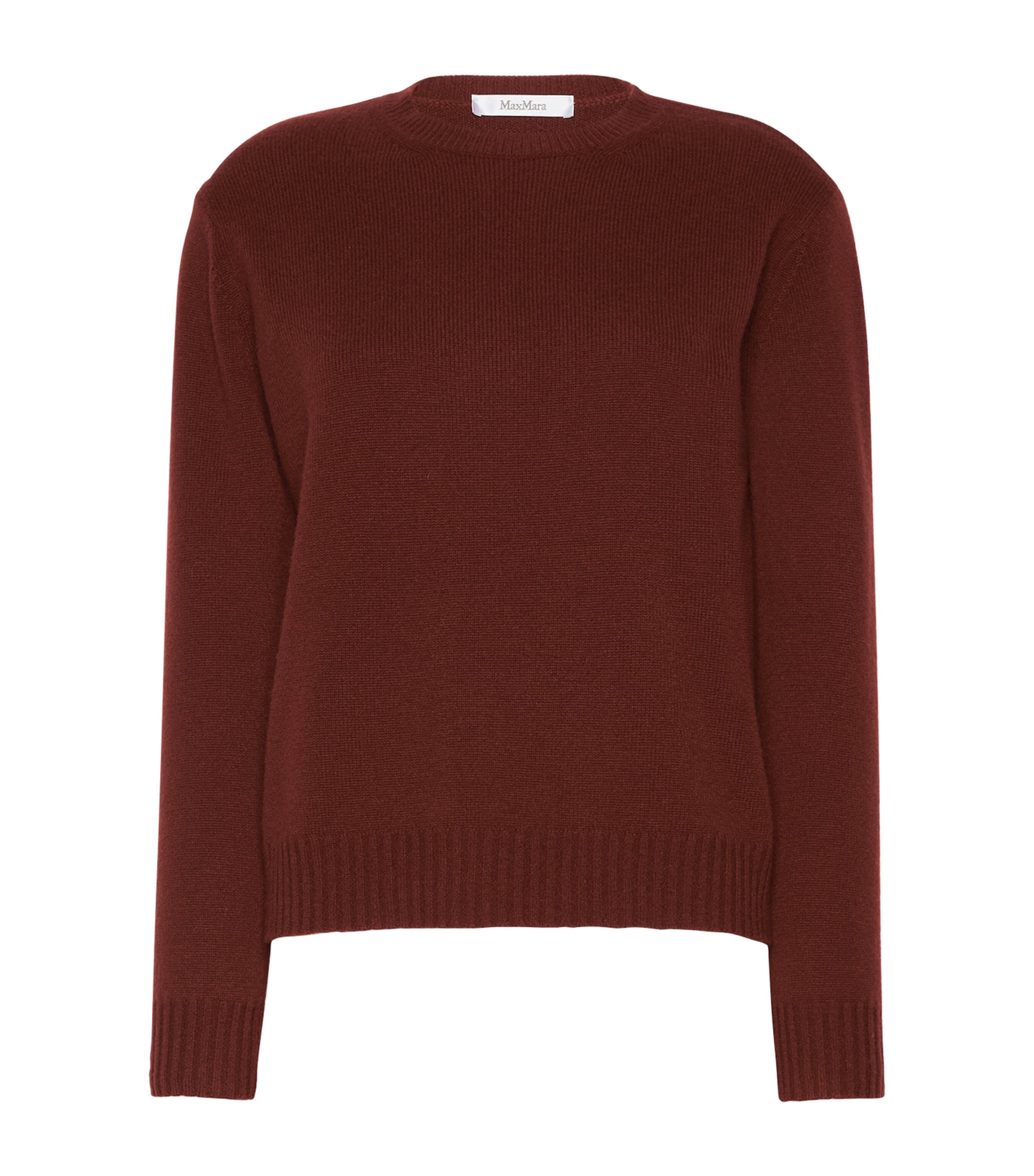 Max Mara Womens Cashmere Crew-Neck Sweater Rust