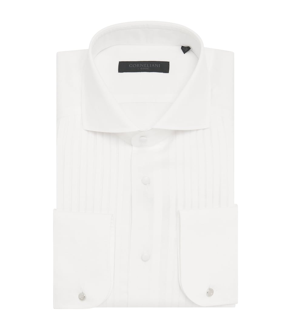 Linen-Cotton Code Cocktail Bib Formal Shirt