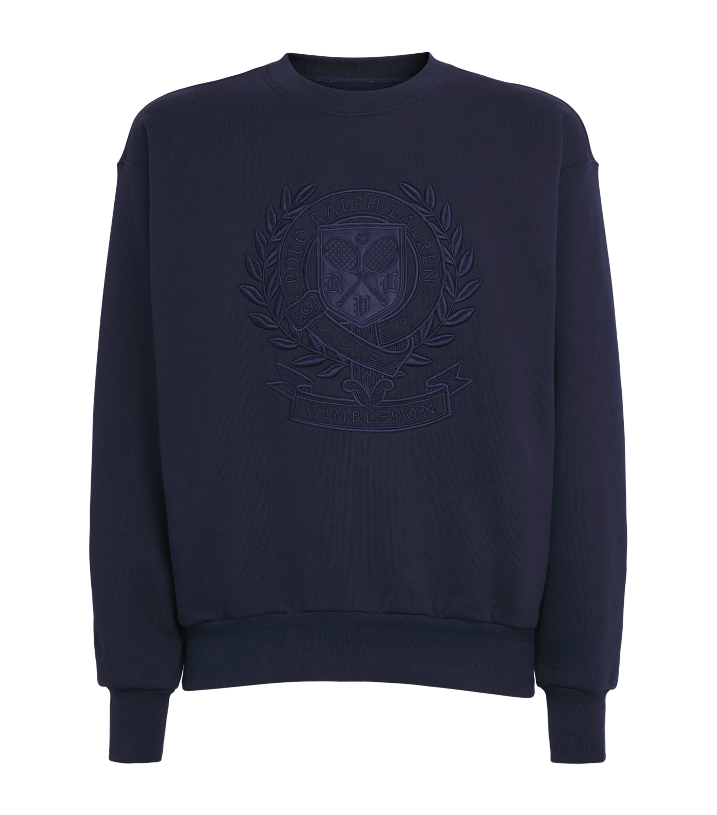 RLX Ralph Lauren Mens x Wimbledon Logo Sweatshirt Refined Navy