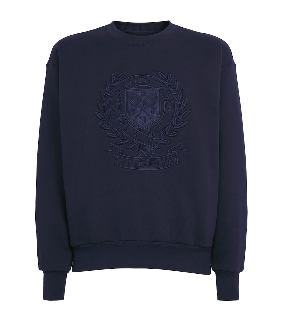 RLX Ralph Lauren Mens x Wimbledon Logo Sweatshirt Refined Navy