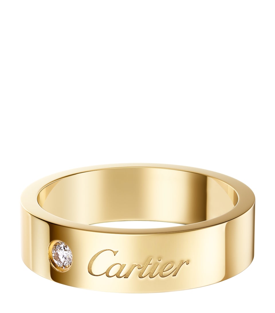Yellow Gold and Diamond C de Cartier Wedding Ring