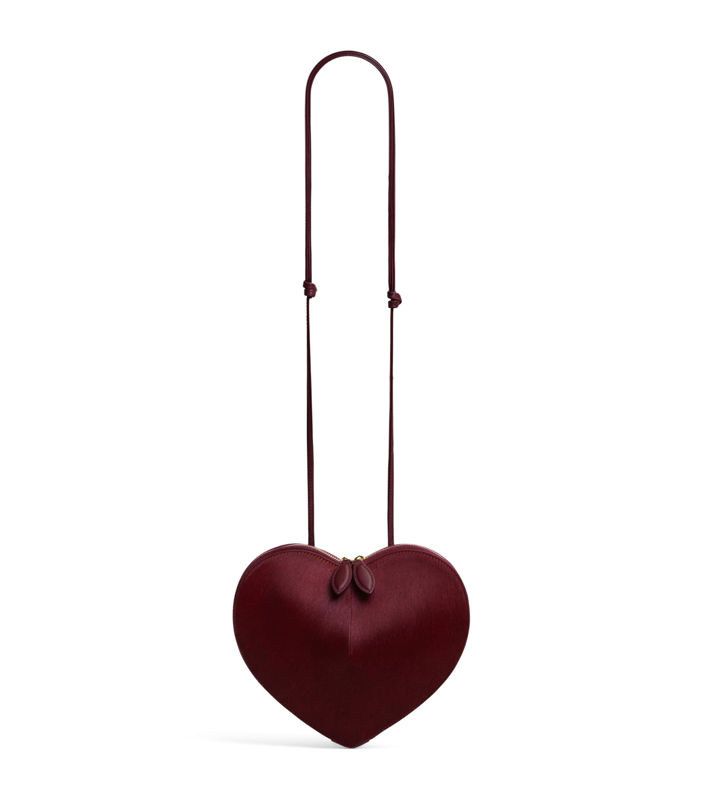 Alaïa Haircalf Le Coeur Shoulder Bag Cherry