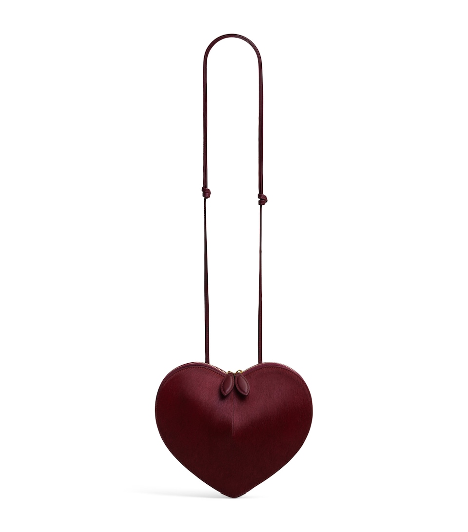 Alaïa Haircalf Le Coeur Shoulder Bag Cherry