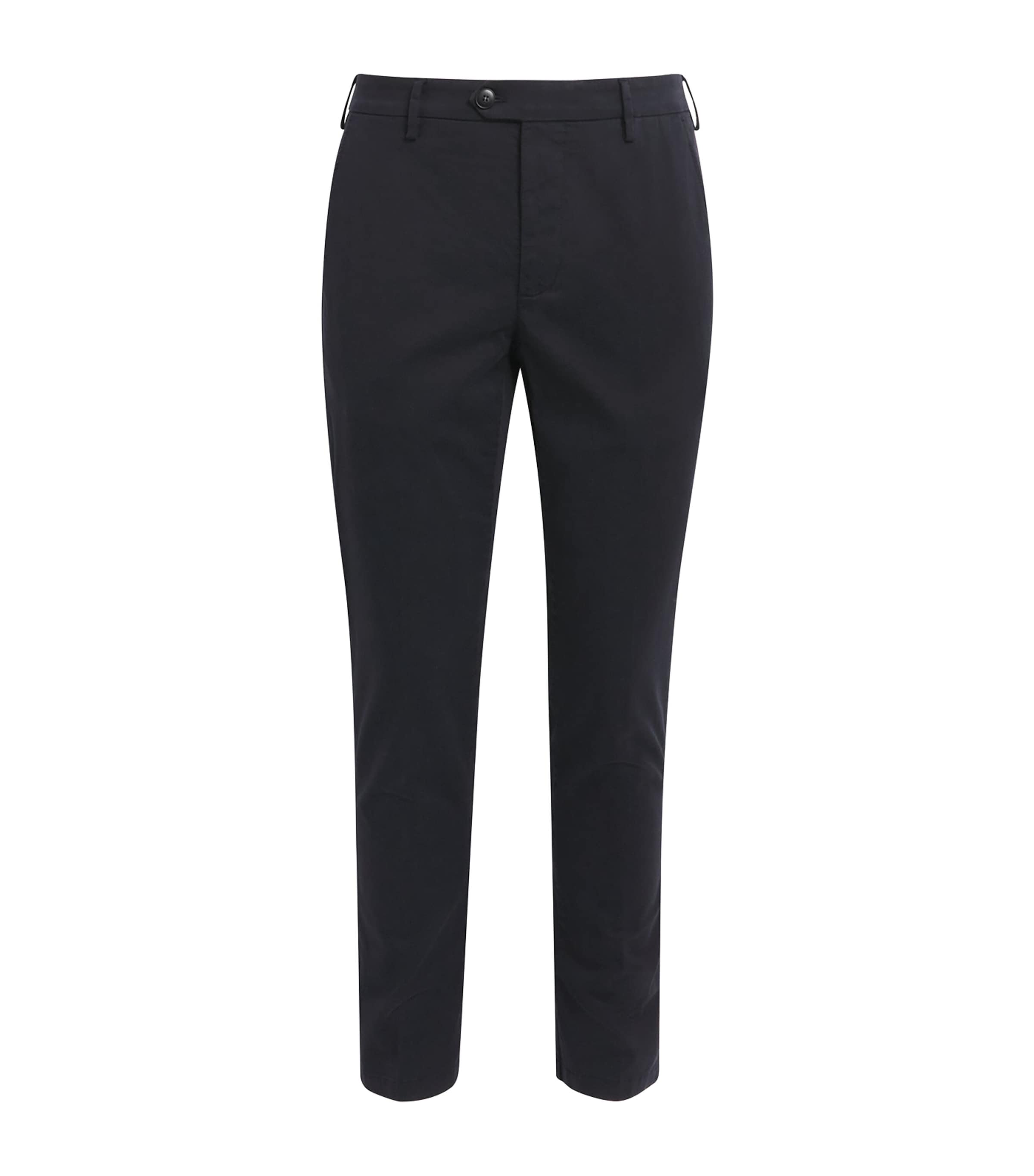 Canali Mens Stretch-Cotton Straight Chinos Navy