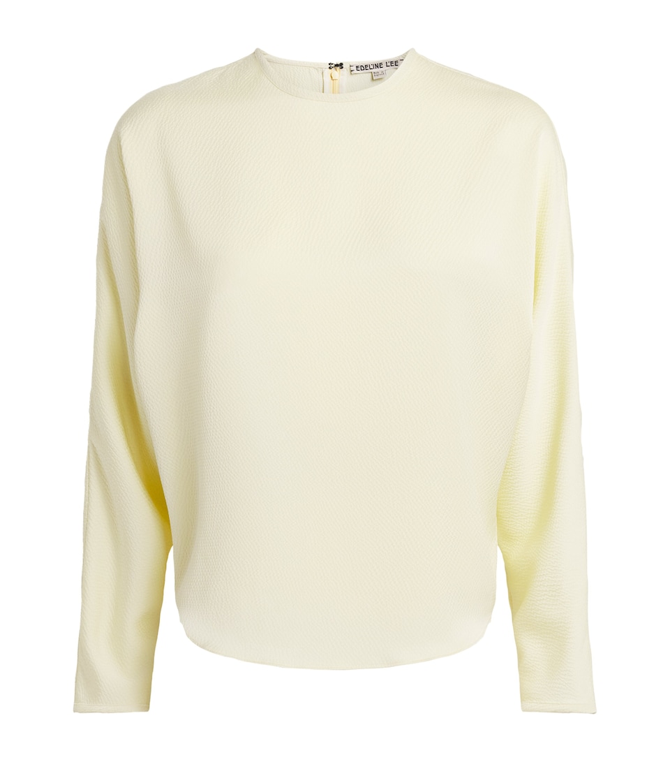 Edeline Lee Womens Textured Blouse Lem/lemon