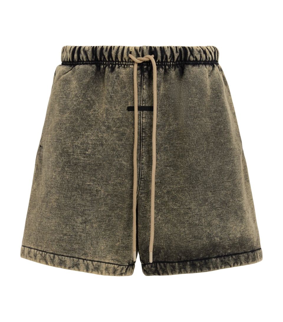 FEAR OF GOD ESSENTIALS Mens Printed Classic Sweatshorts Sphr Blk