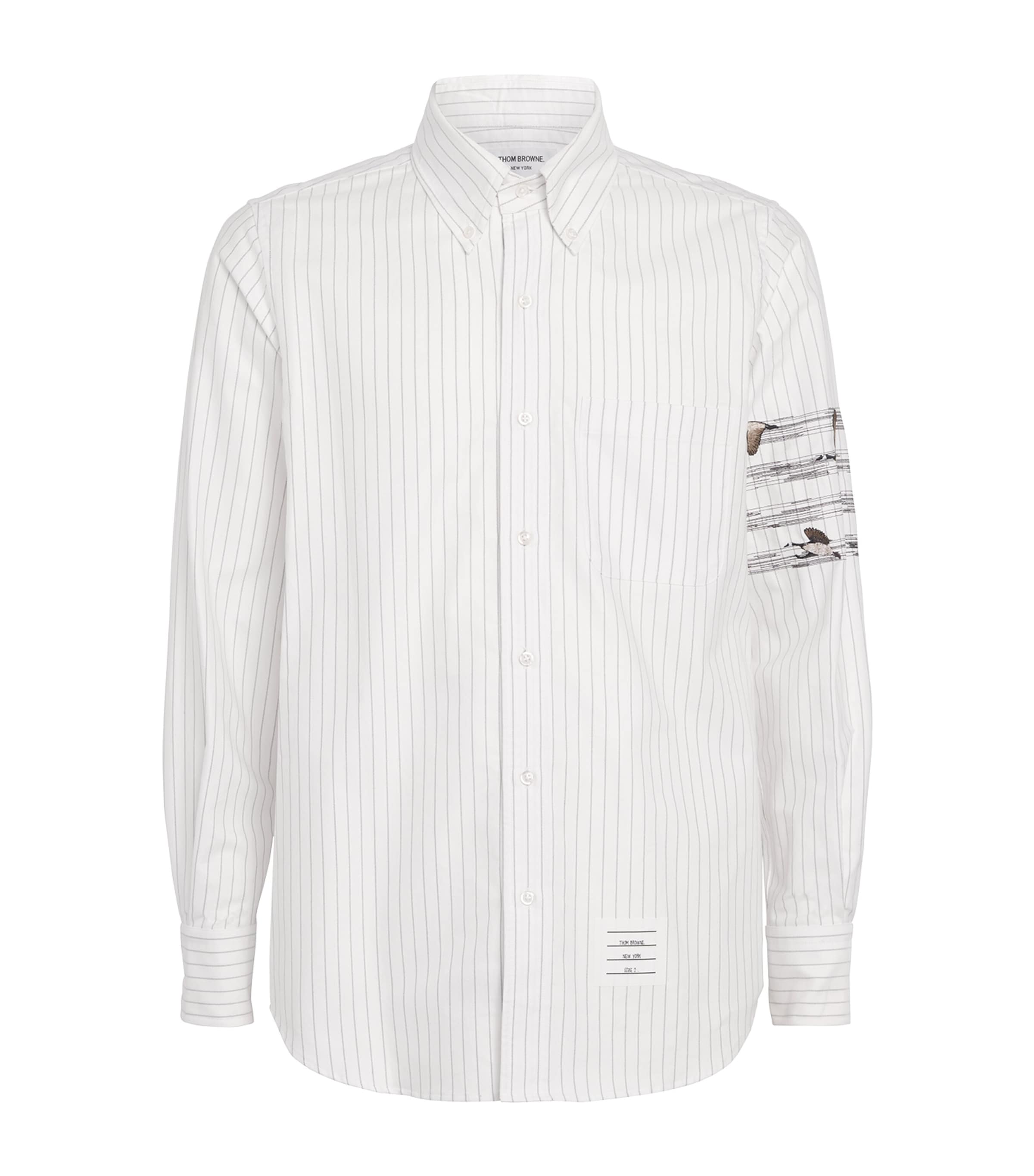 Cotton Embroidered Geese Shirt