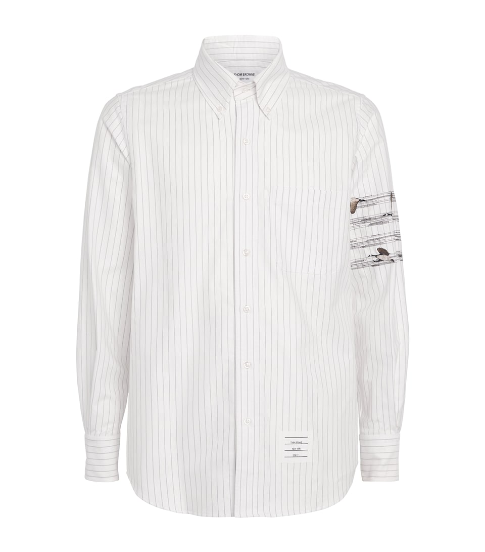 Cotton Embroidered Geese Shirt