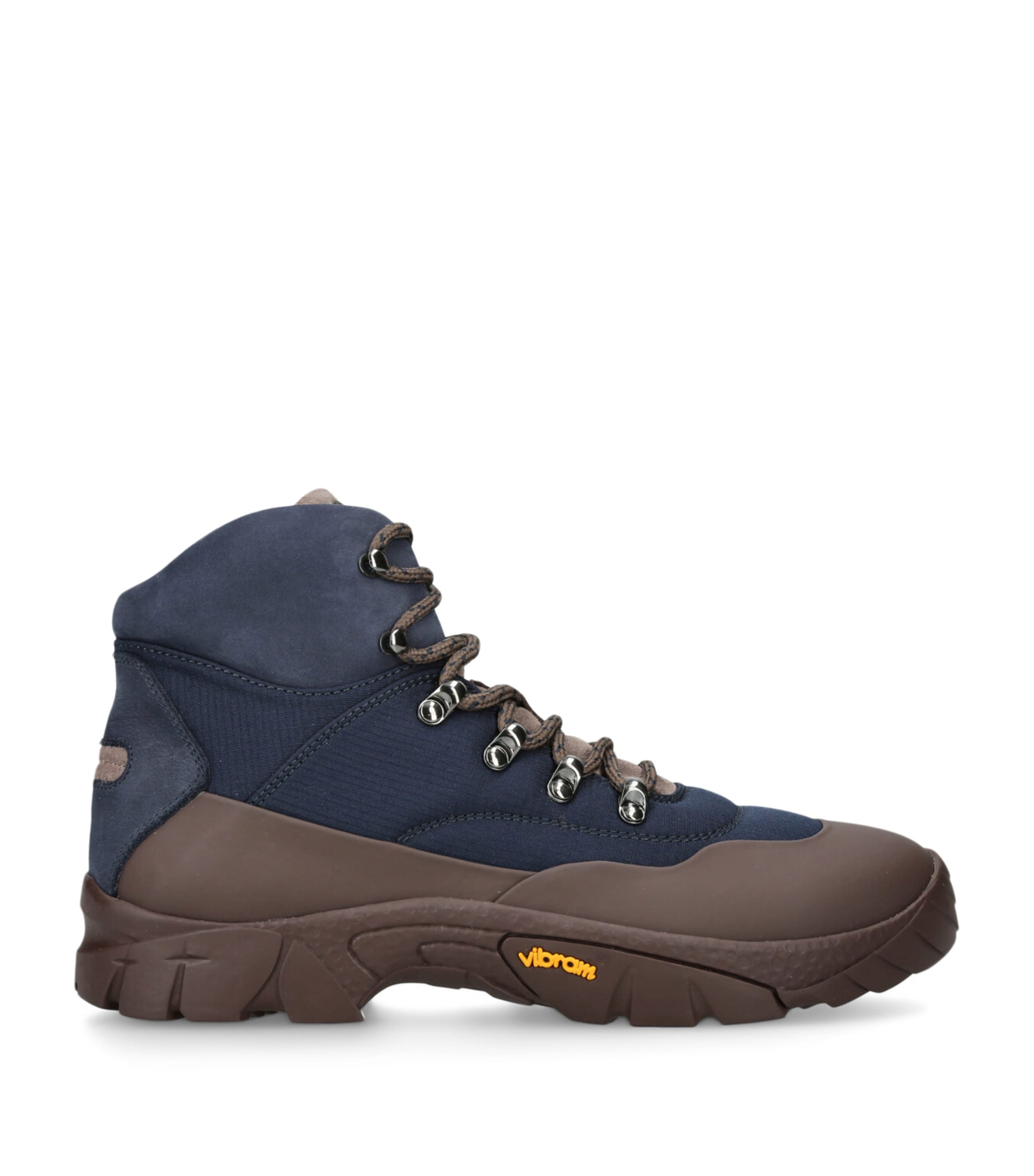 Suede Nylon-Trim Outdoor Boots