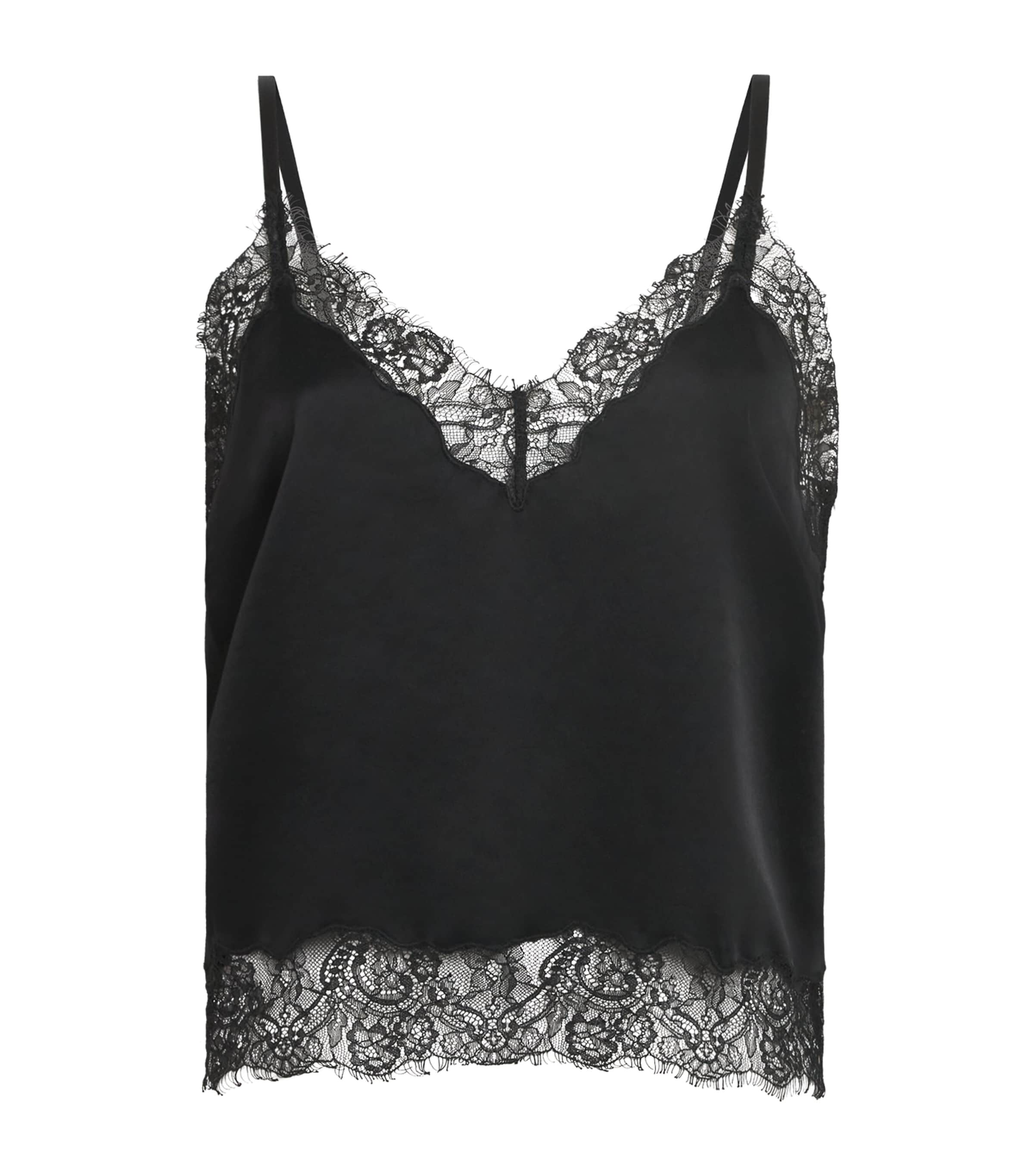 Citizens of Humanity Womens Lace-Trim V-Neck Cami Blk Black