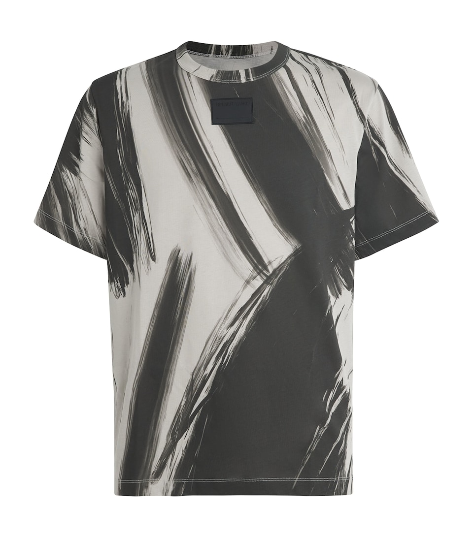Cotton Brushstroke Print T-Shirt