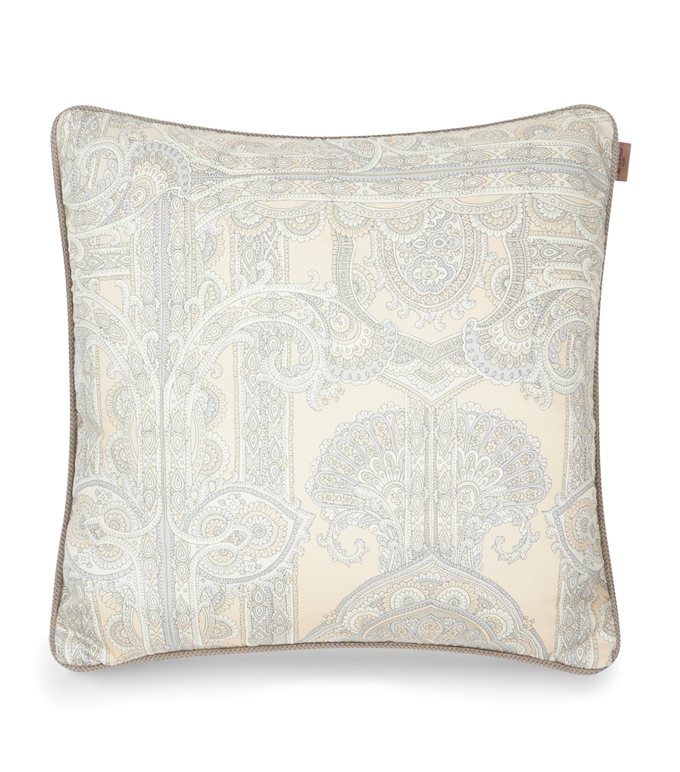 Cotton Chain Embroidered Cushion (45cm x 45cm)