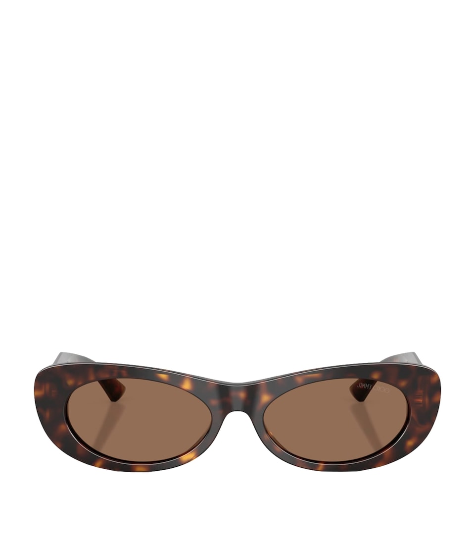 Havana Oval Logo Sunglasses