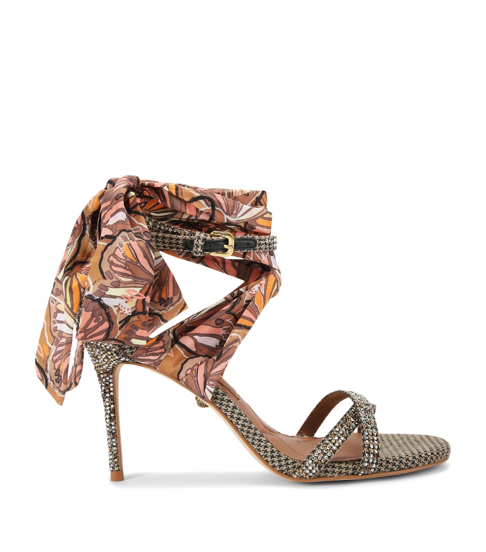 Kurt Geiger London Scarf-Accent Heeled Sandals 85 Brown/oth