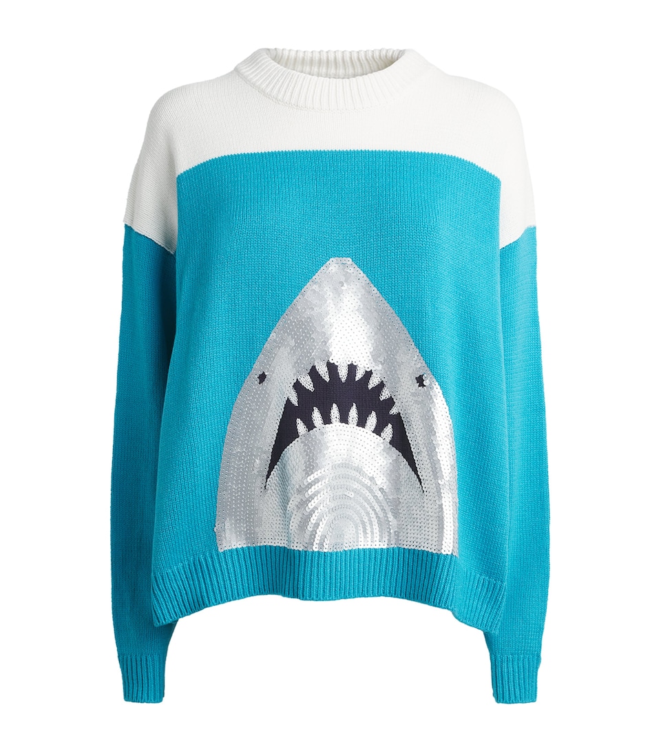 STAUD Womens Cotton-Blend Shark Reya Sweater Grwt Great White