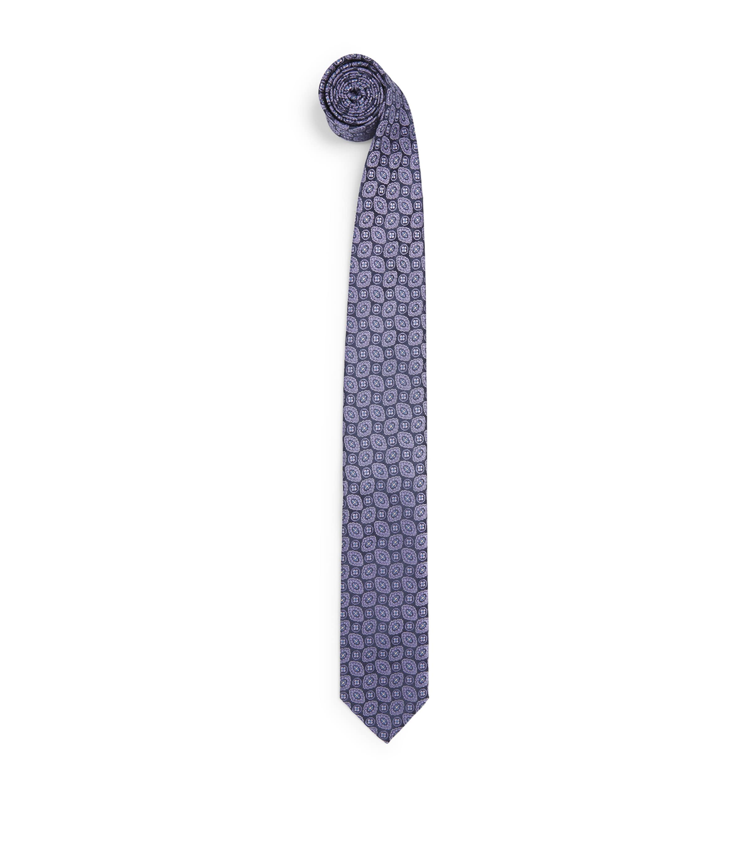 Eton Silk Medallion Tie Dark Purple