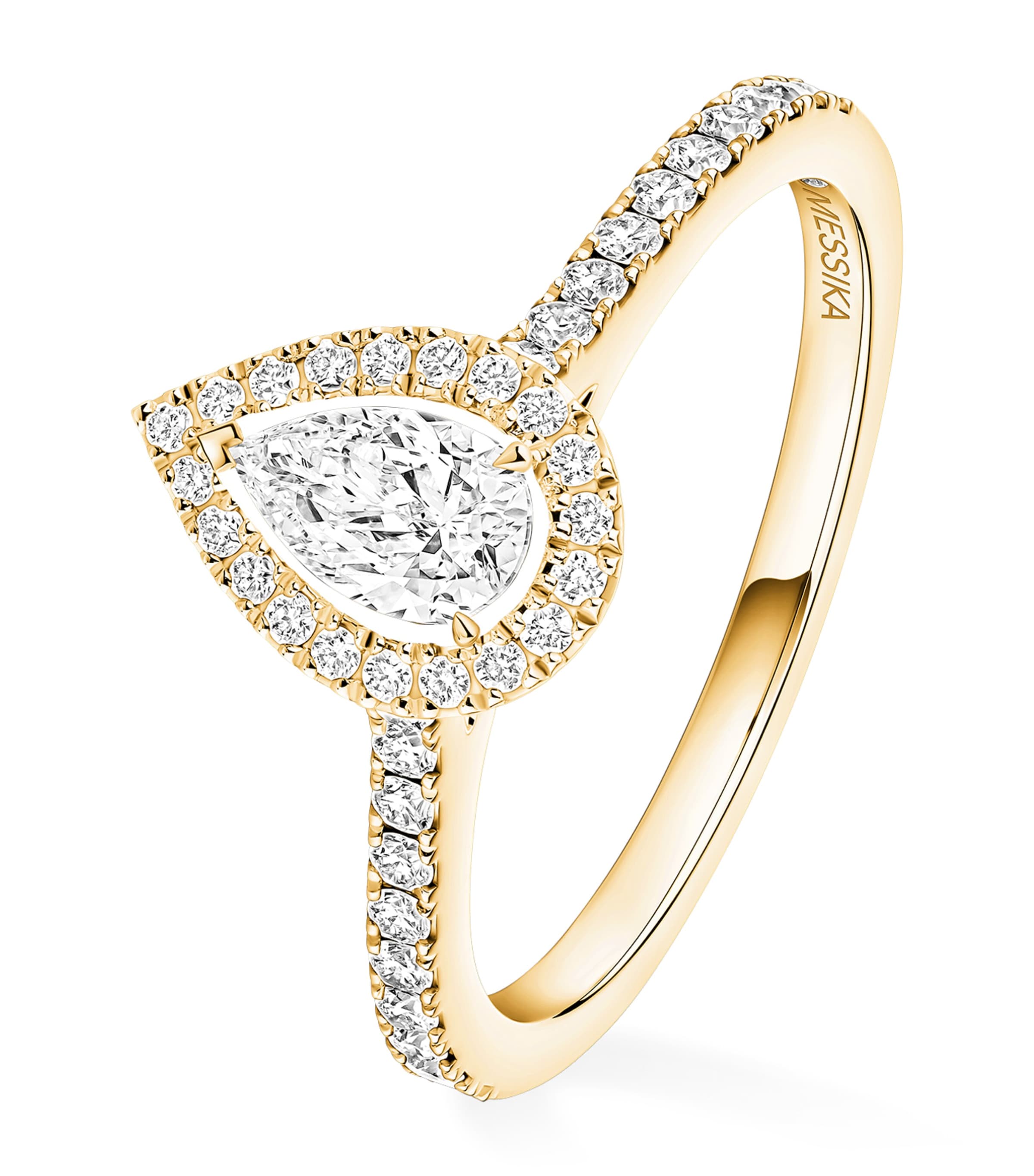 Messika Joy Yellow Gold and Diamond Solitaire Ring White Gold