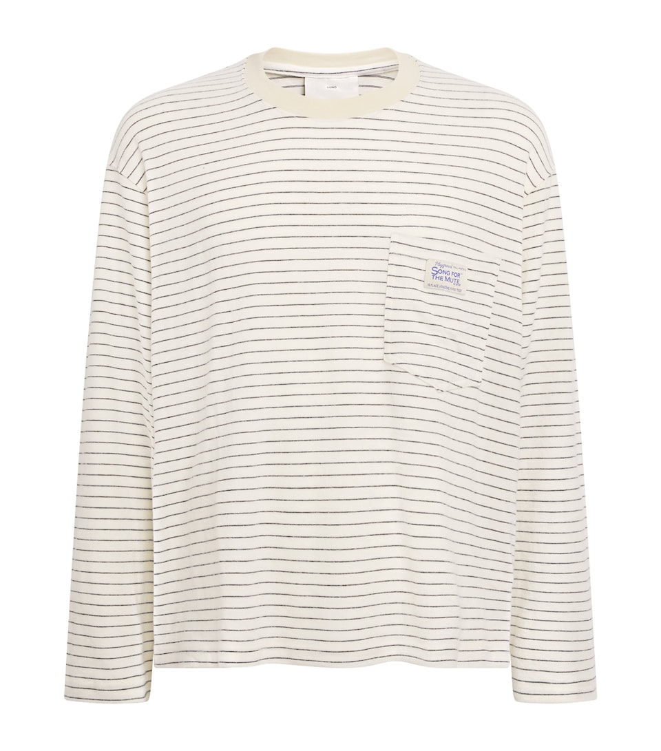 Song For The Mute Mens Stripe Long-Sleeve T-Shirt Ivory