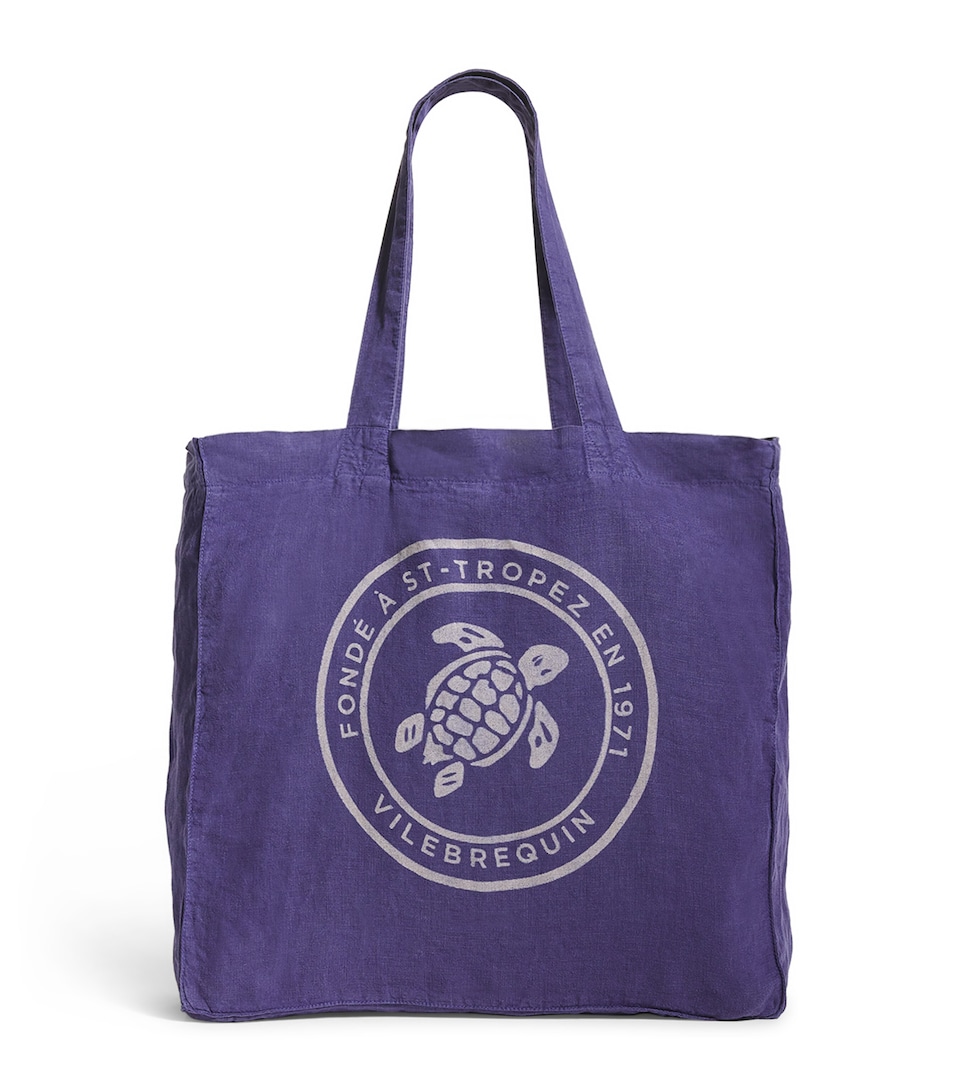 Linen Logo Tote Bag