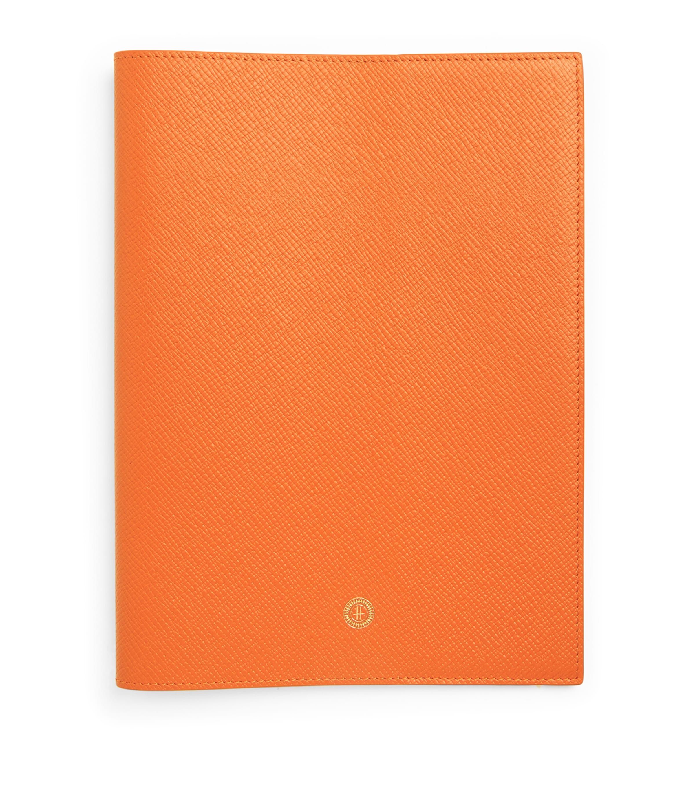 Harrods Leather Refillable Sleeve and Notepad Orange