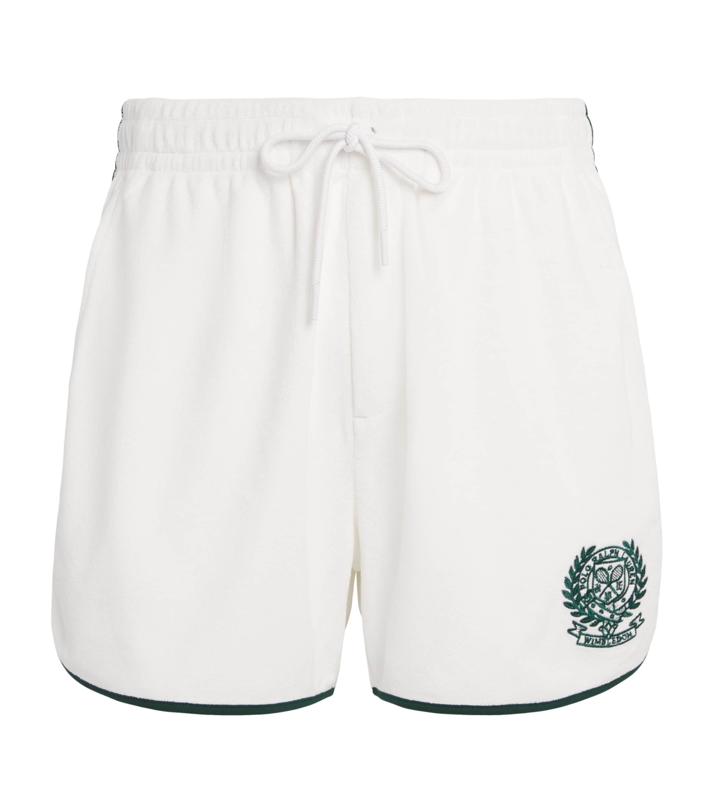 Polo Ralph Lauren Mens x Wimbledon Cotton Terry Shorts White