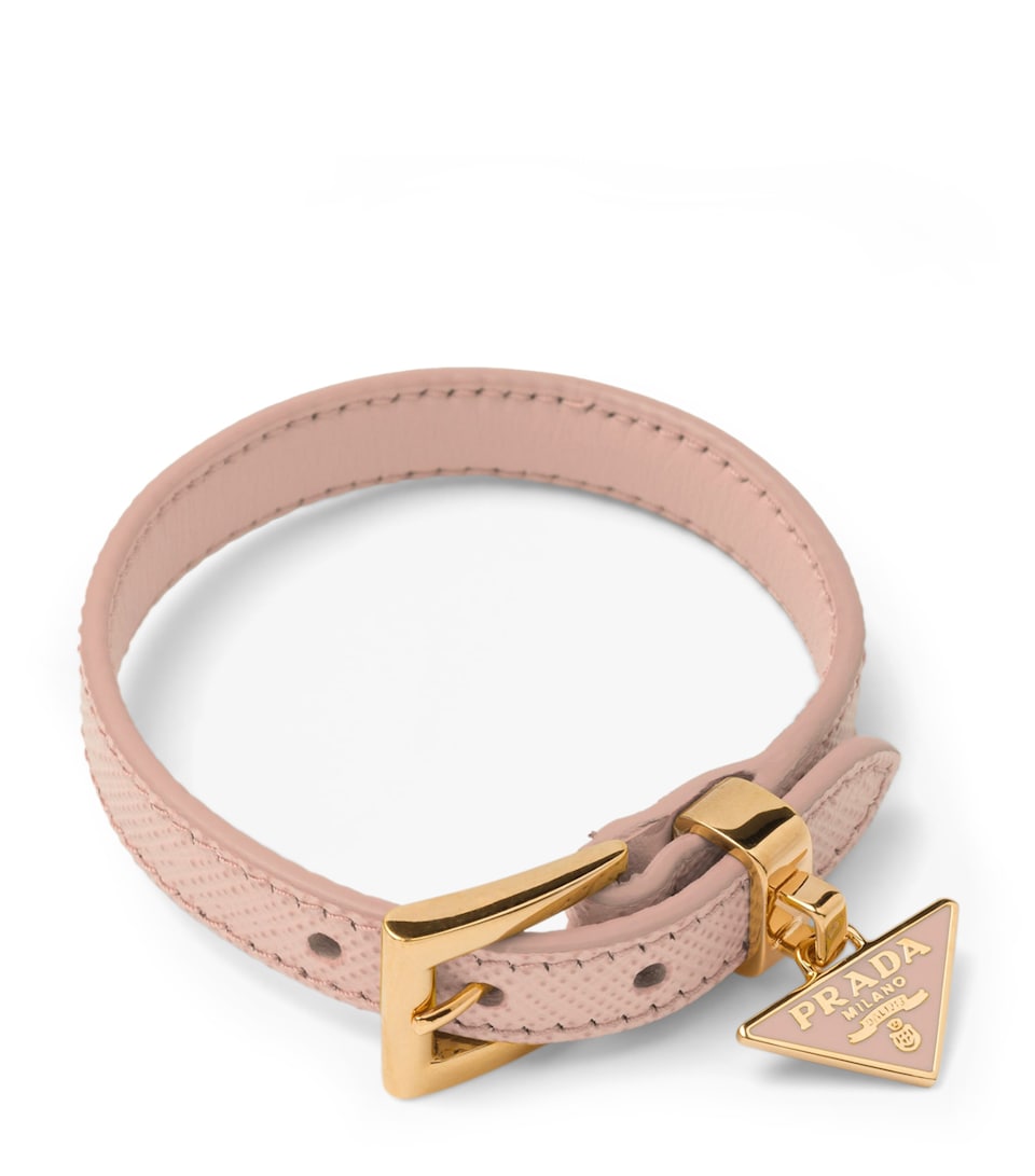 Saffiano Leather Buckle Bracelet