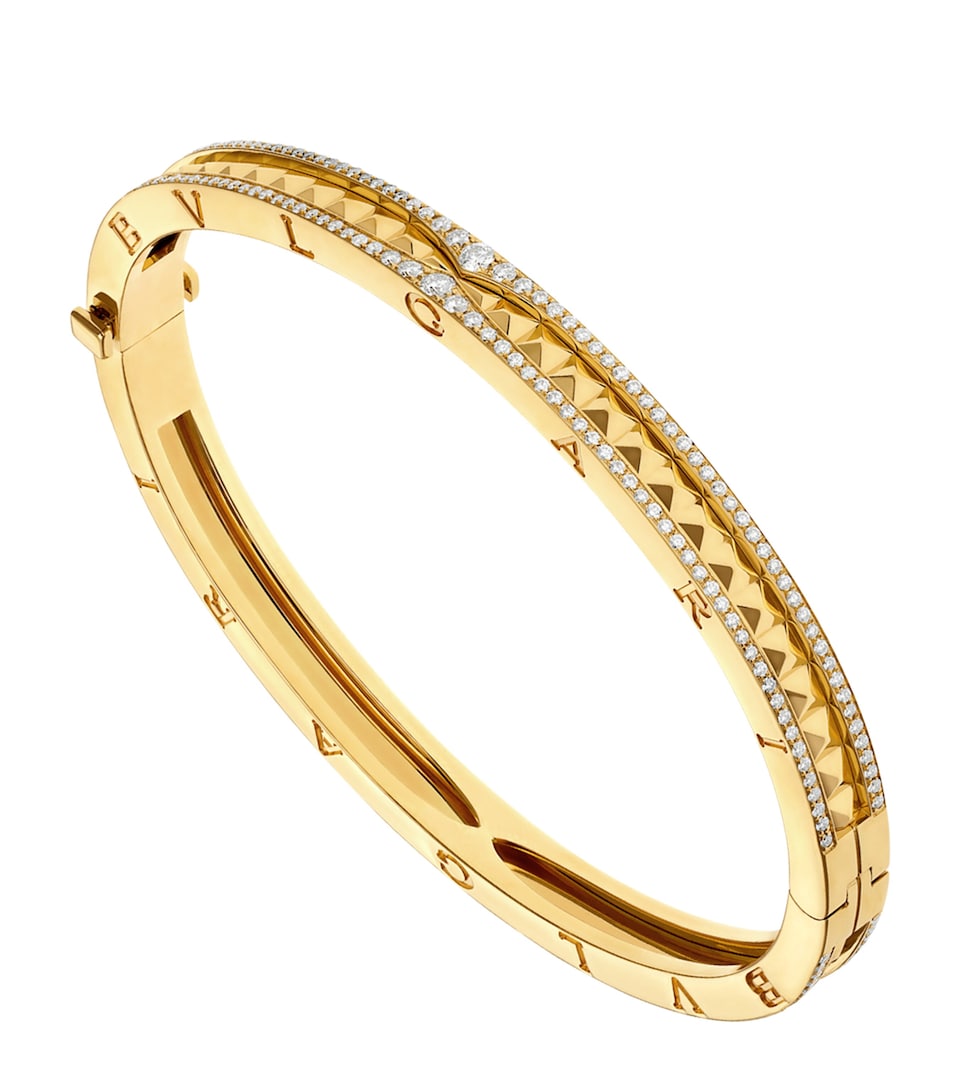 Yellow Gold and Diamond B.zero1 Bangle