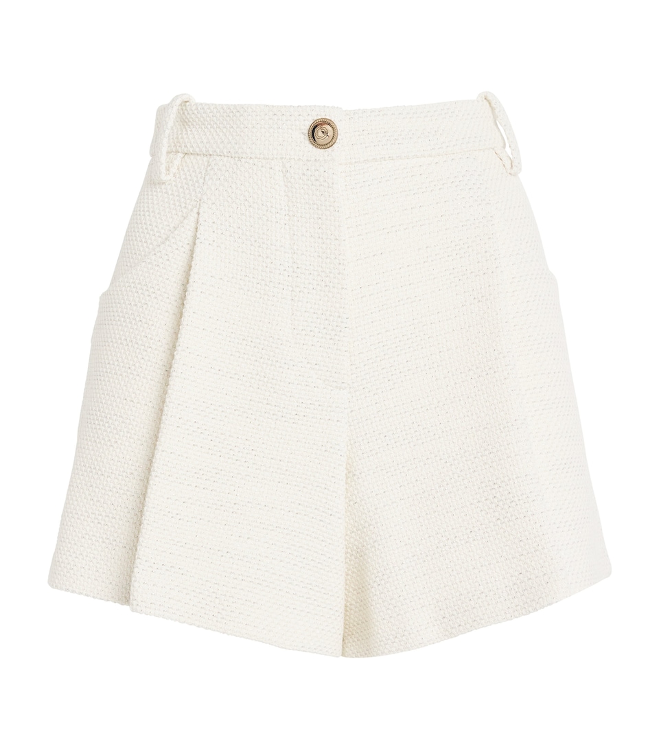 Tweed Pleated Shorts